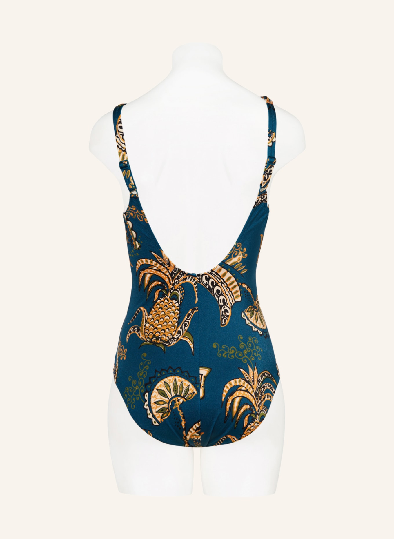 Charmline Shaping swimsuit SATIN FRUITS, Color: BLUE/ DARK YELLOW (Image 3)