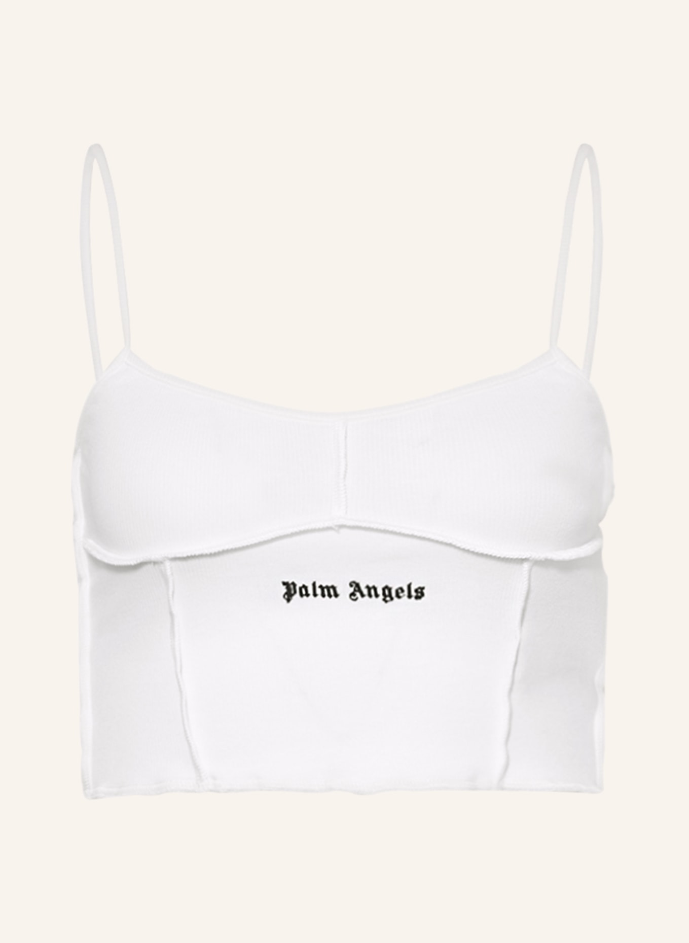 Palm Angels Cropped top, Color: WHITE/ BLACK (Image 1)