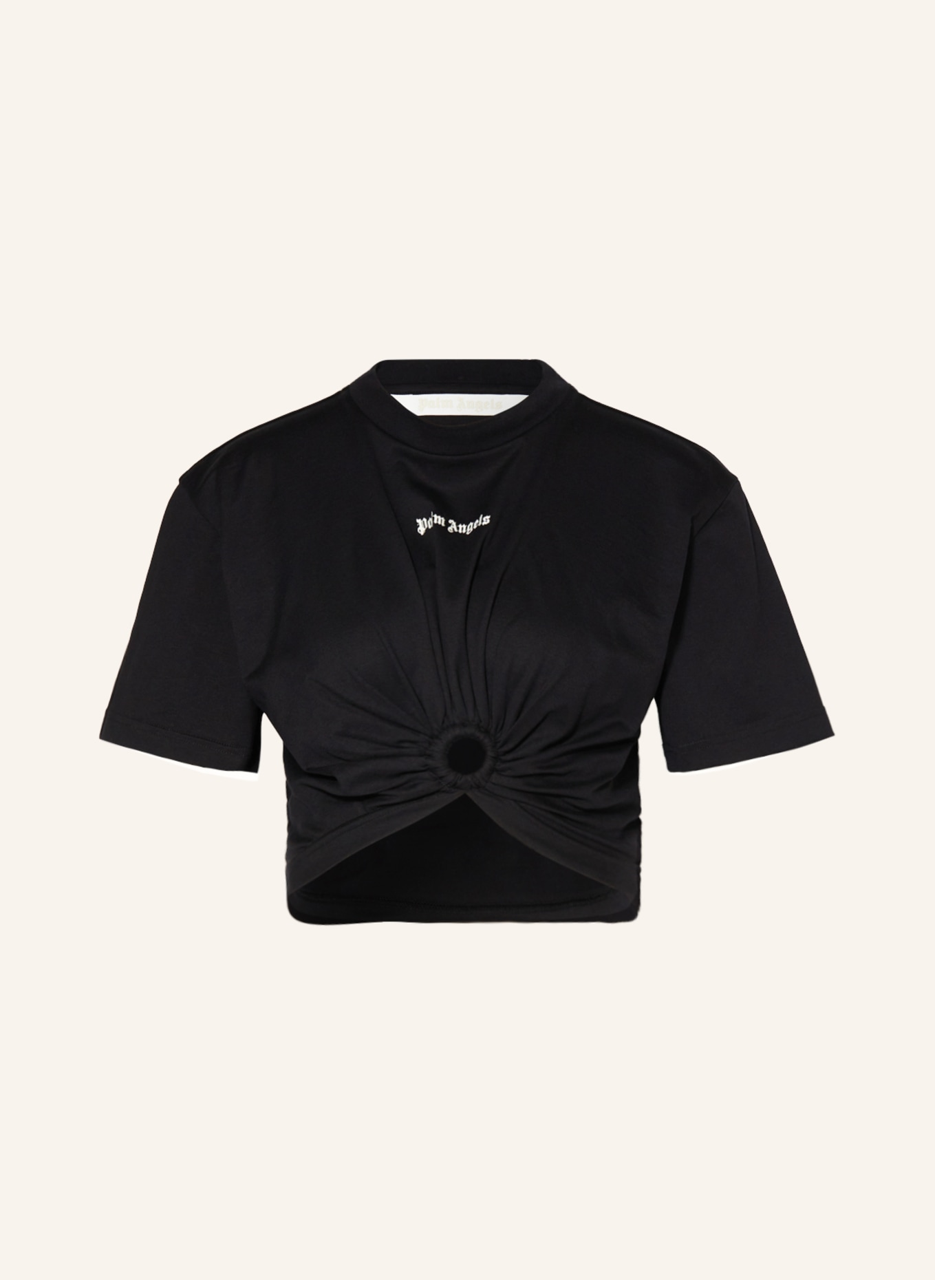 Palm Angels Cropped shirt, Color: BLACK WHITE (Image 1)