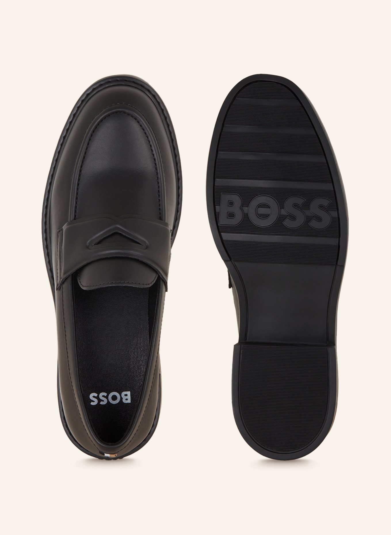 Hugo boss black deals loafers