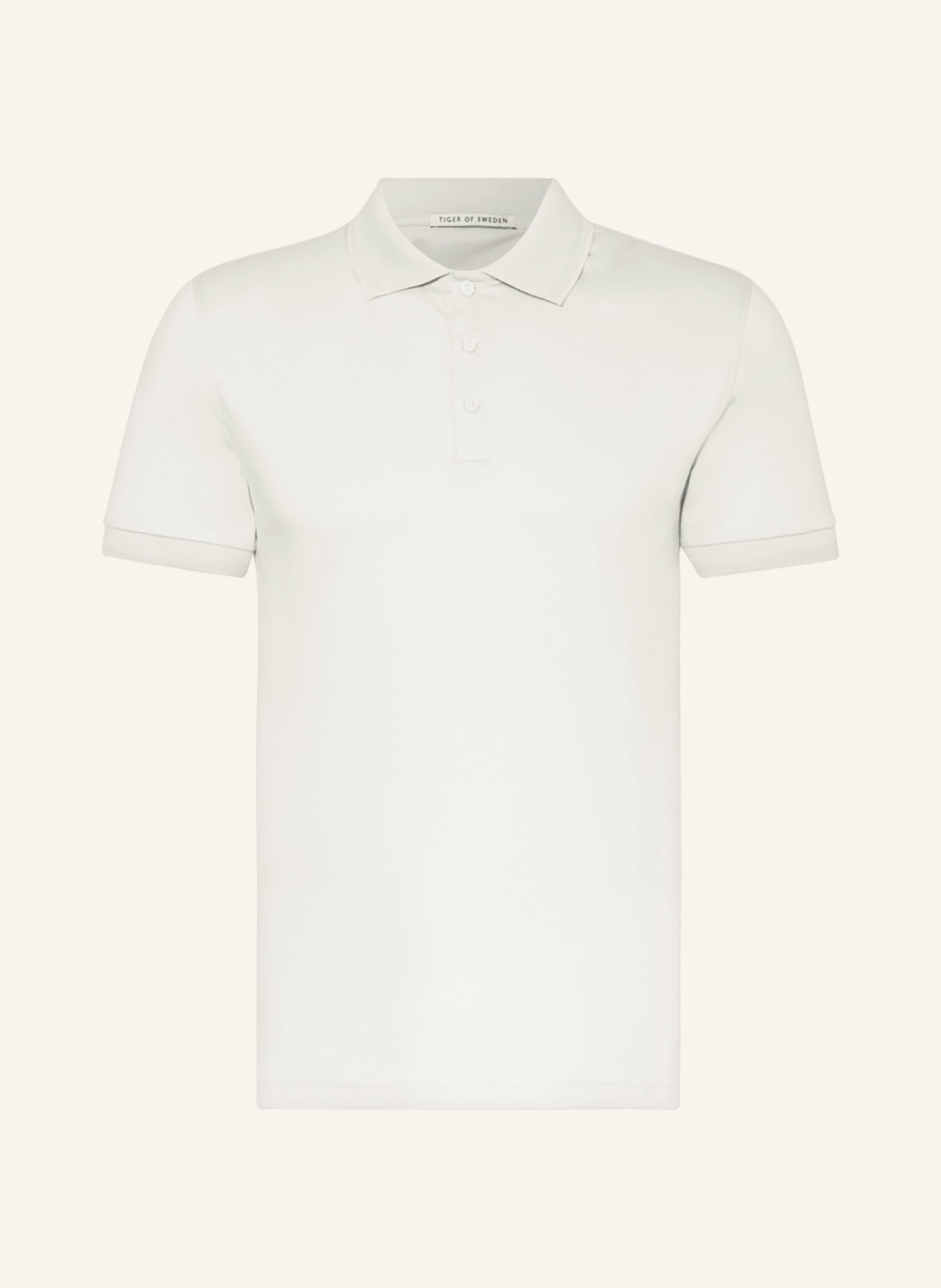 TIGER OF SWEDEN Jersey polo shirt RIOSE, Color: LIGHT GRAY (Image 1)