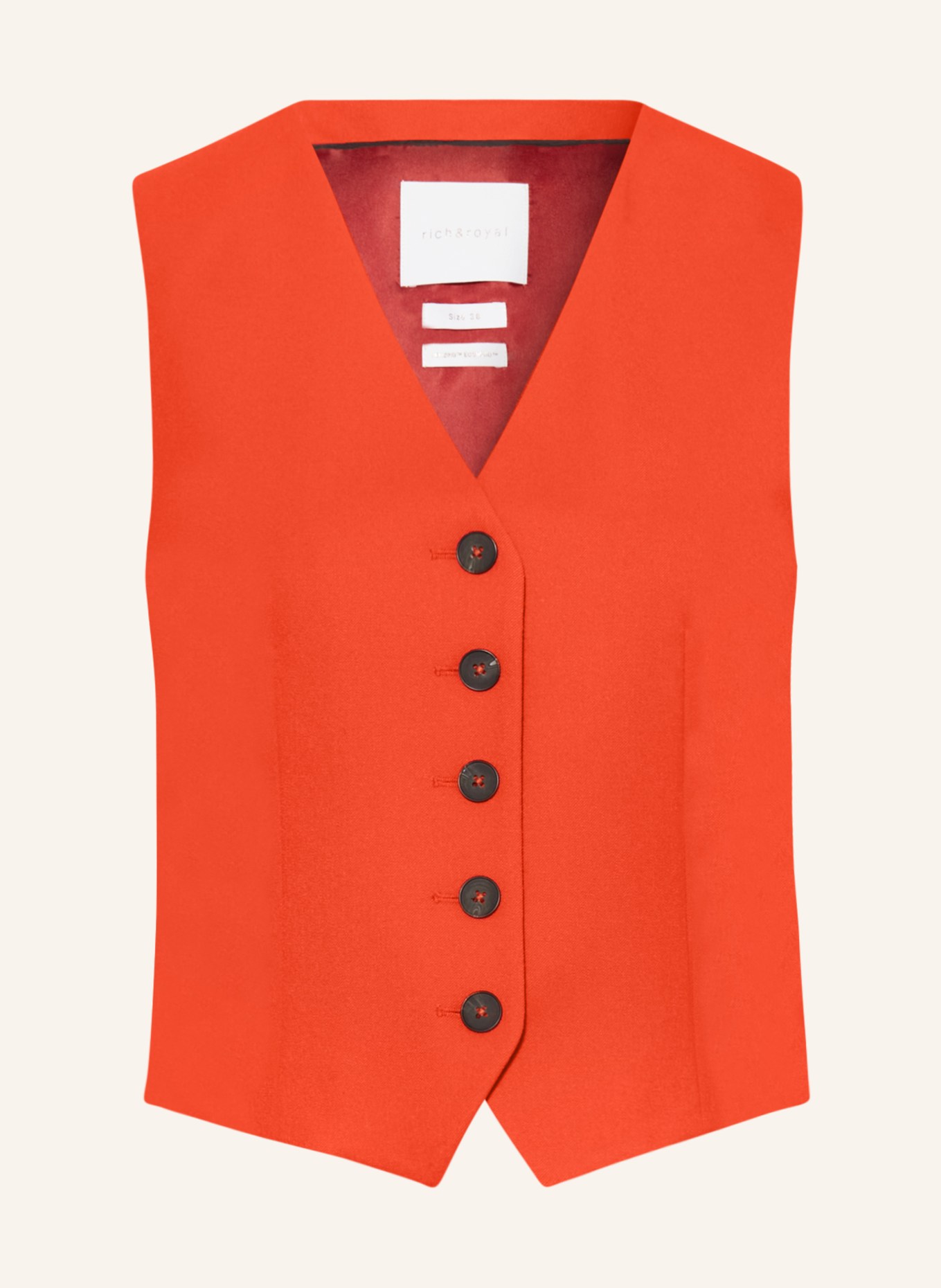 rich&royal Blazer vest, Color: ORANGE (Image 1)