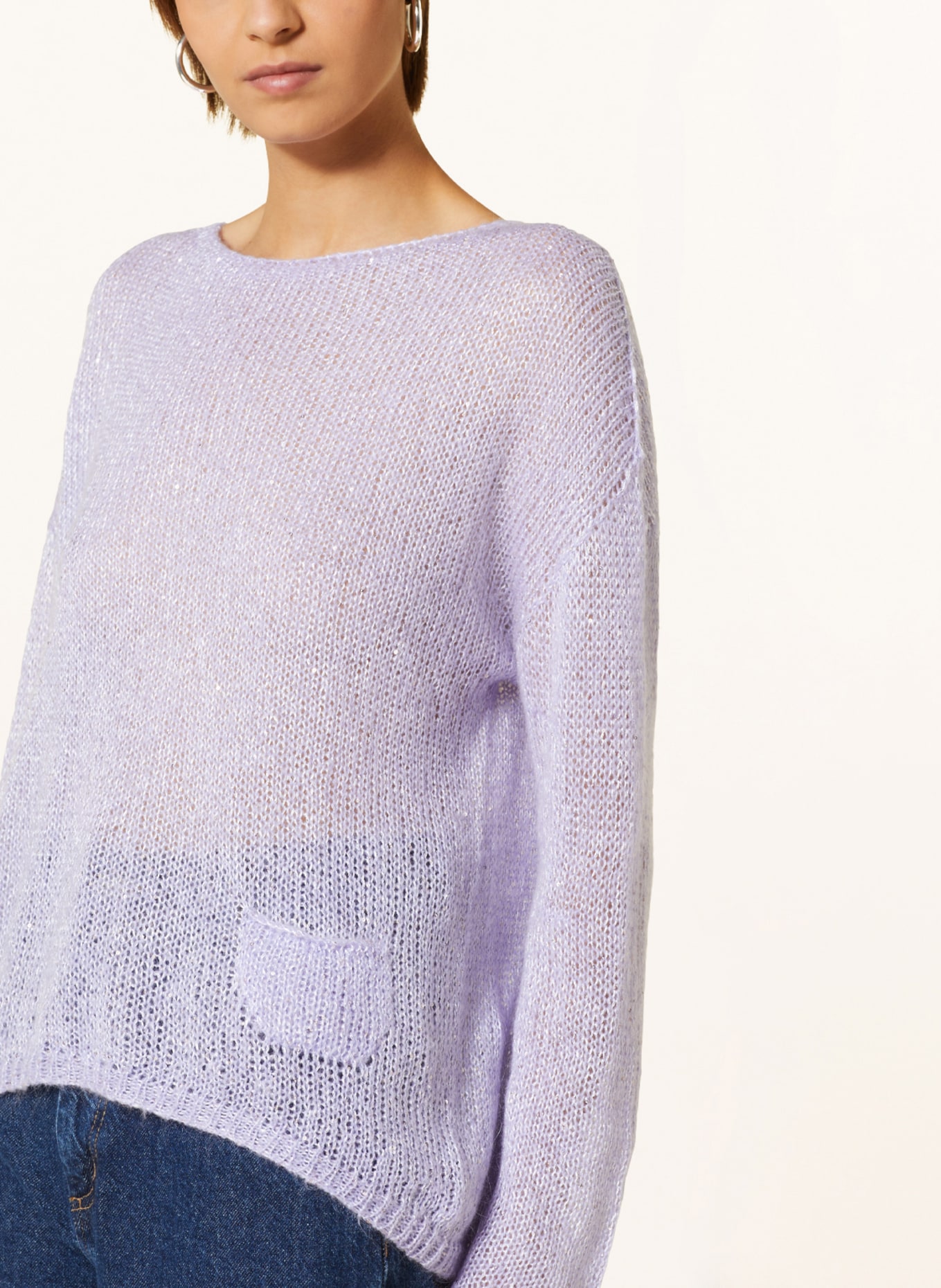 rich&royal Sweater with sequins, Color: LIGHT PURPLE (Image 4)