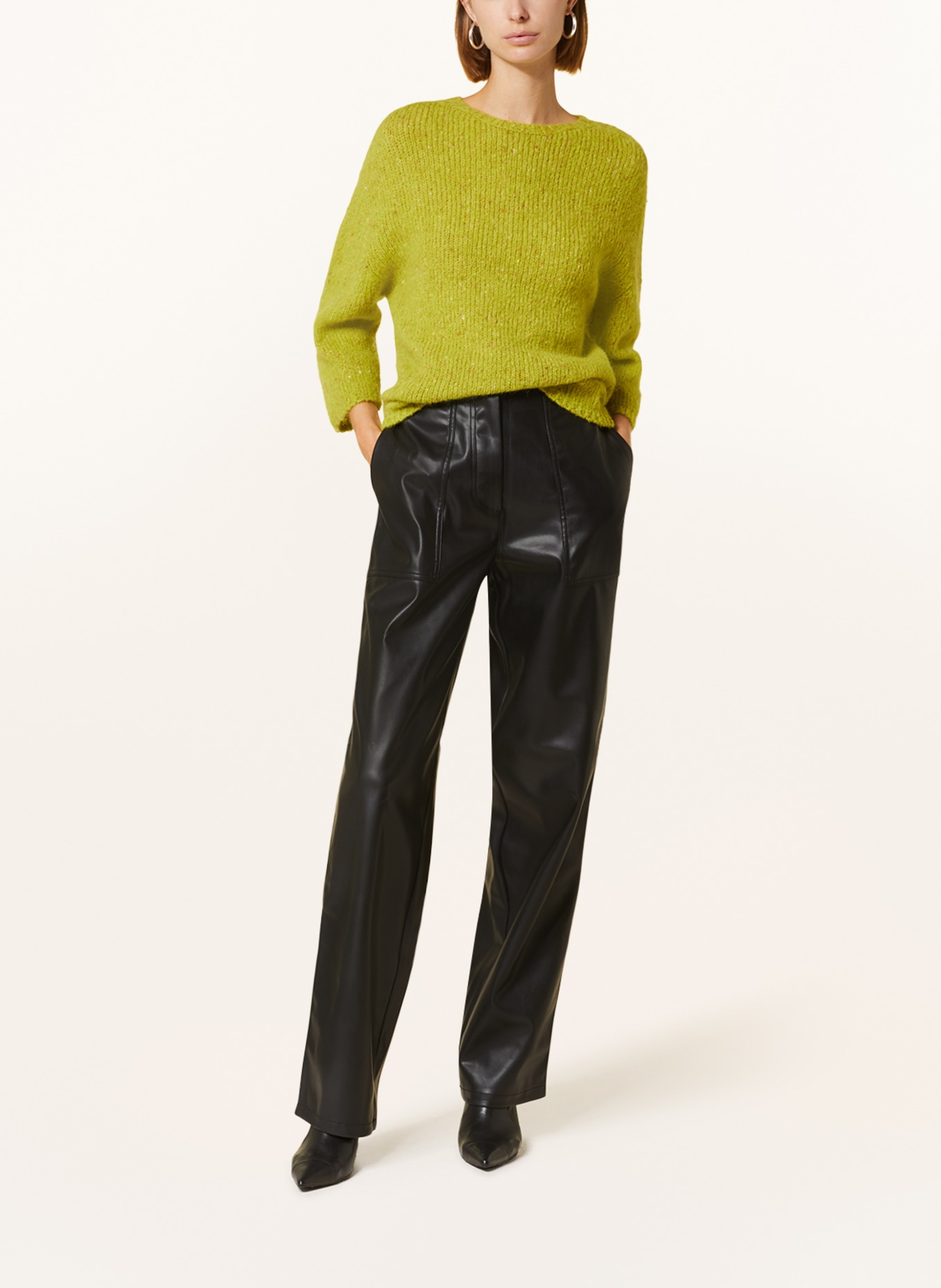 rich&royal Sweater with 3/4 sleeves, Color: LIGHT GREEN (Image 2)