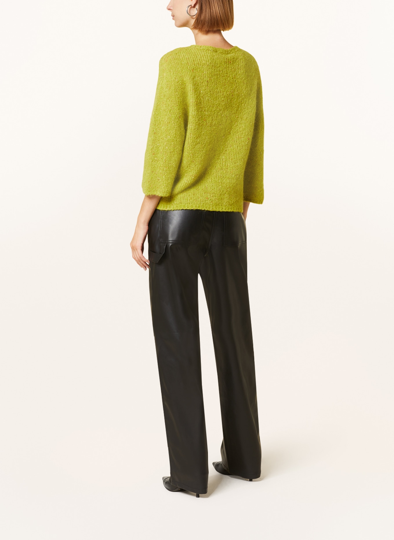 rich&royal Sweater with 3/4 sleeves, Color: LIGHT GREEN (Image 3)