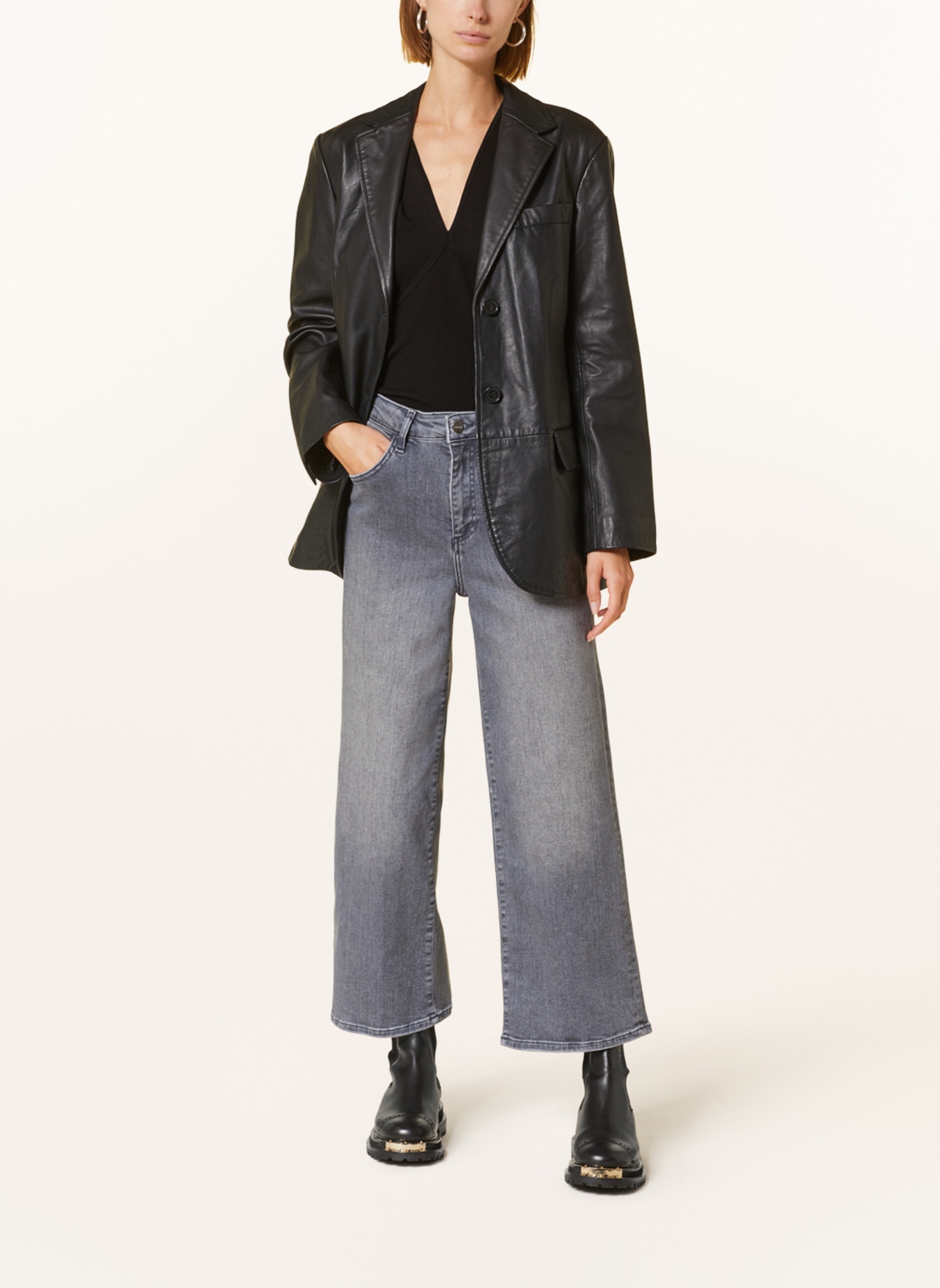 rich&royal Culotte jeans, Color: 800 DENIM GREY (Image 2)