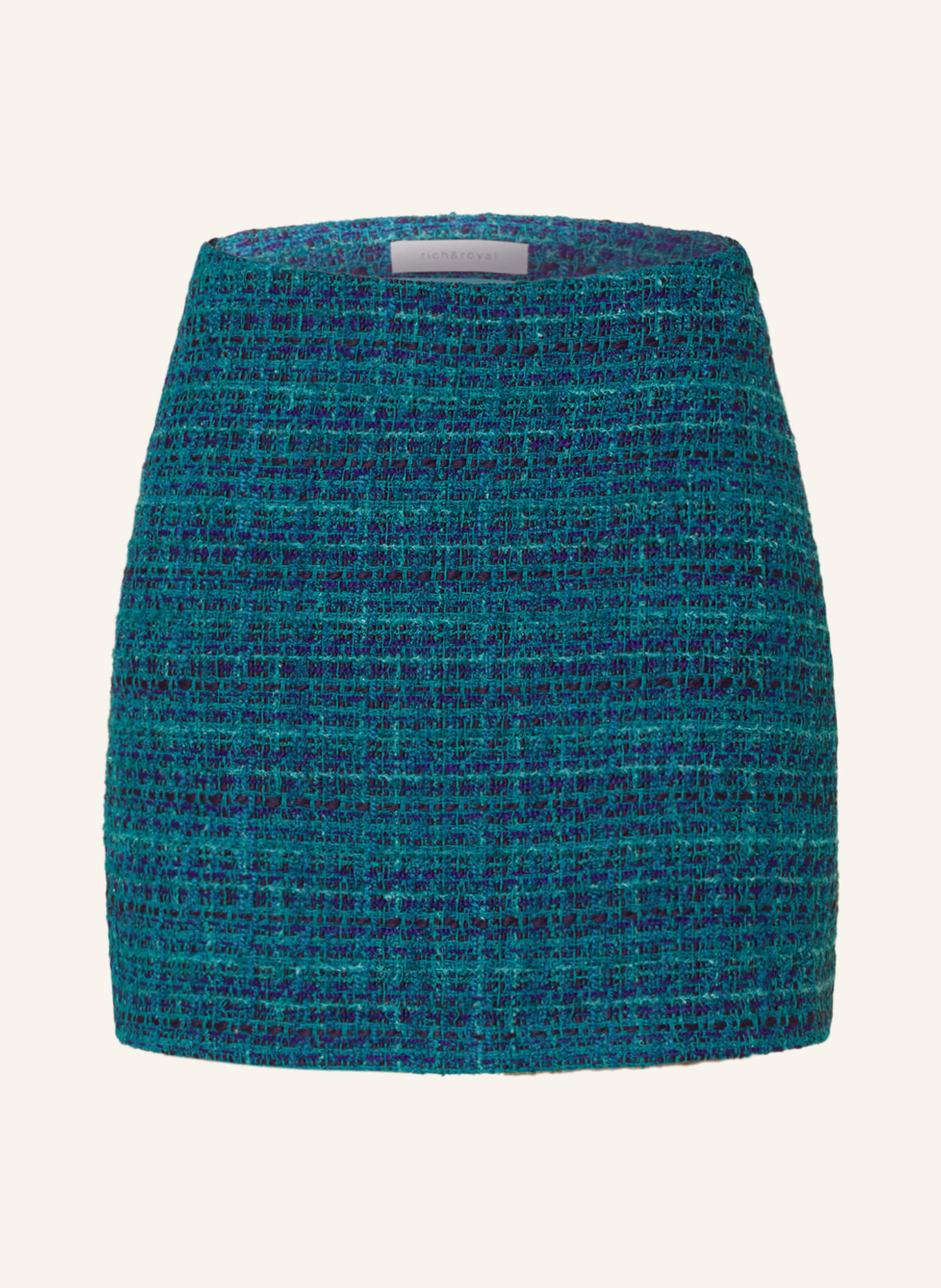 rich&royal Tweed skirt, Color: TURQUOISE/ PURPLE/ DARK RED (Image 1)