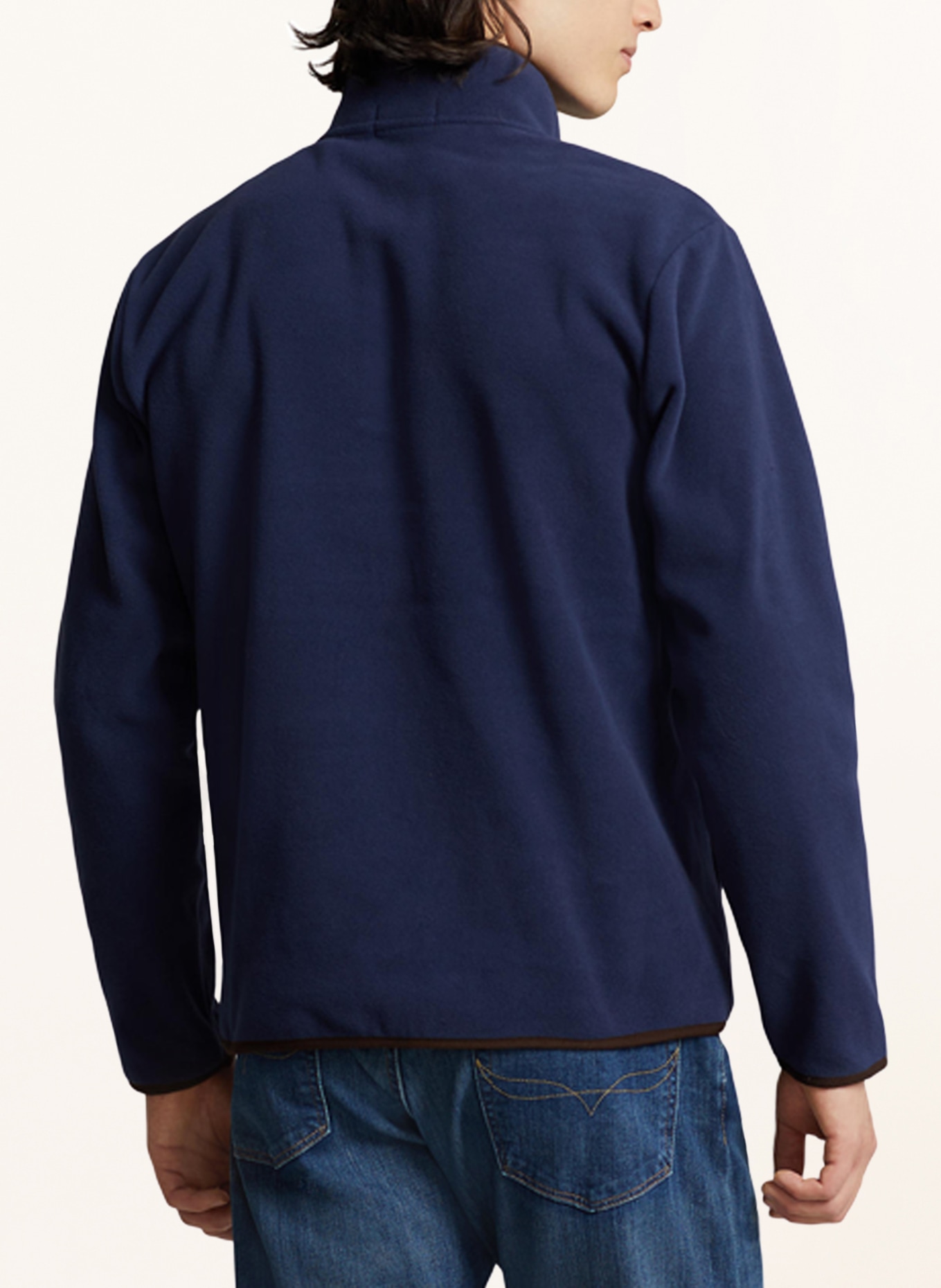 POLO RALPH LAUREN Fleece half-zip sweater, Color: DARK BLUE (Image 3)