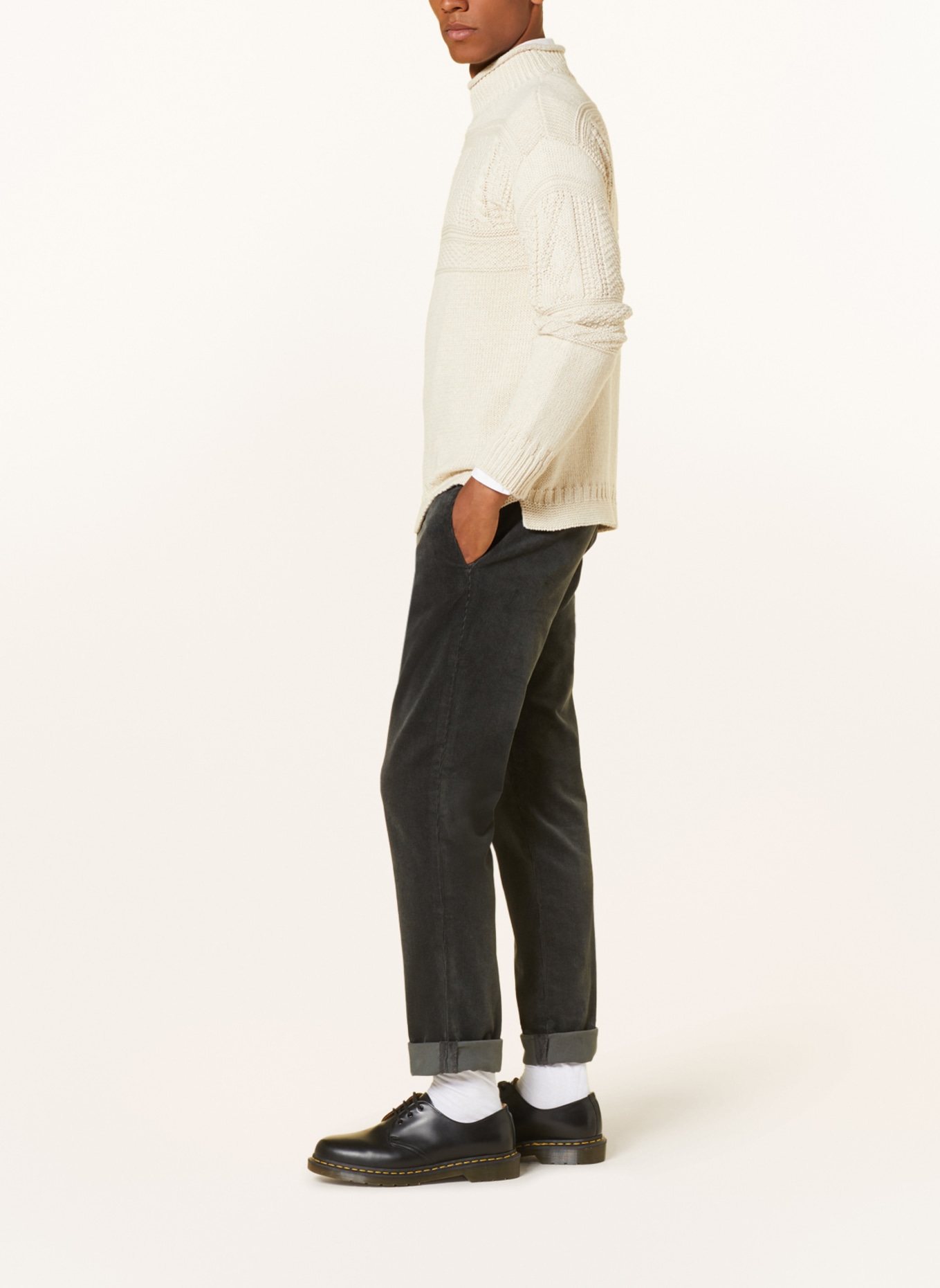 POLO RALPH LAUREN Spodnie sztruksowe slim fit, Kolor: SZARY (Obrazek 4)