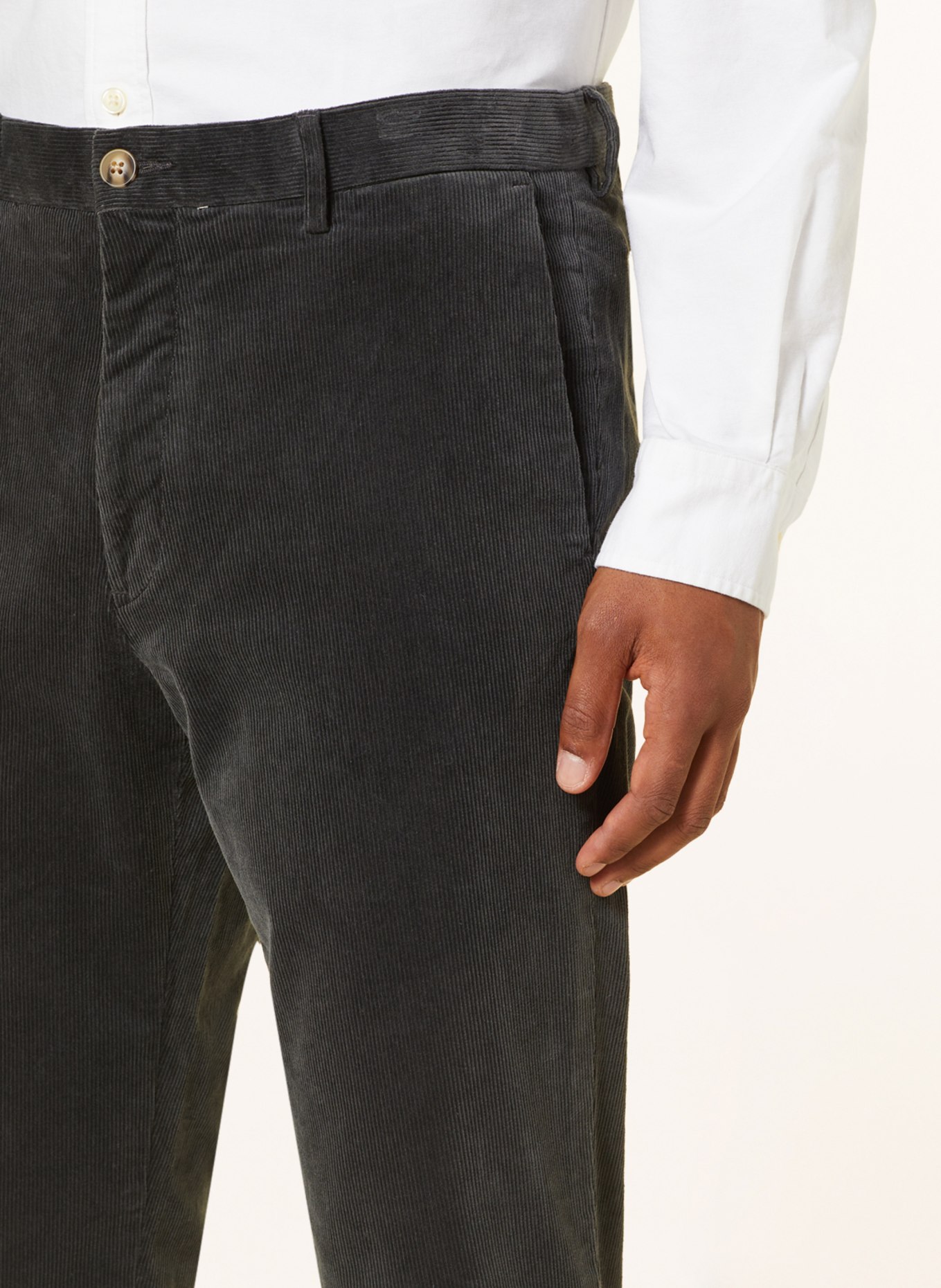 POLO RALPH LAUREN Corduroy trousers slim fit, Color: GRAY (Image 5)