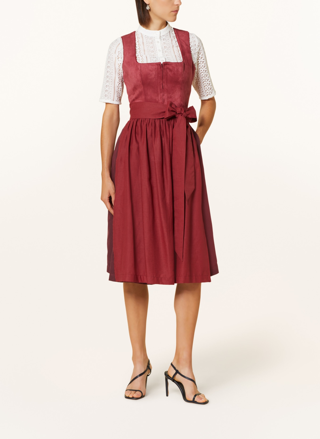 LIMBERRY Sukienka bawarska LAYLA, Kolor: CIEMNOCZERWONY/ CZERWONY (Obrazek 2)