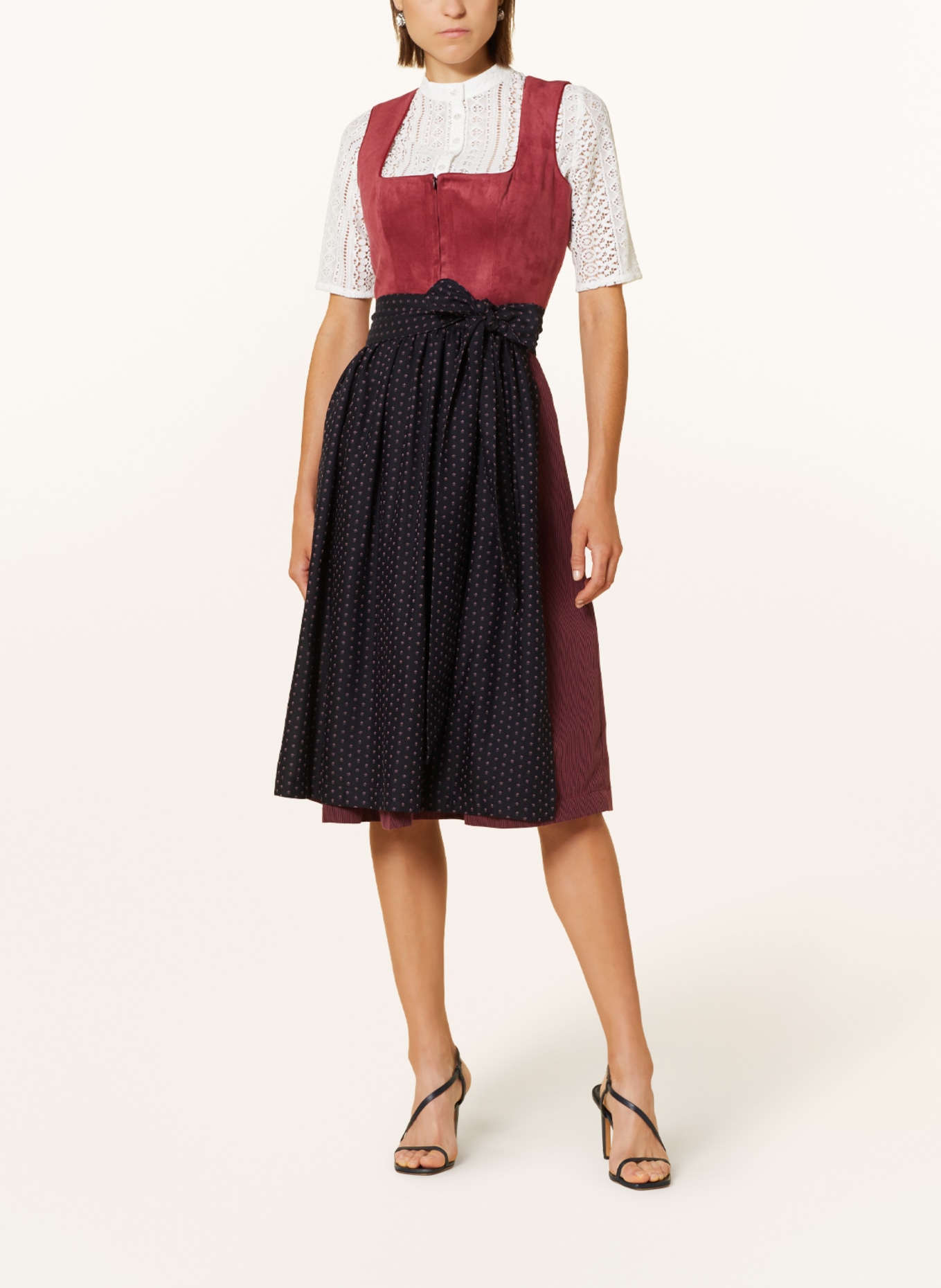 LIMBERRY Dirndl LAYLA, Color: DARK RED/ RED (Image 3)