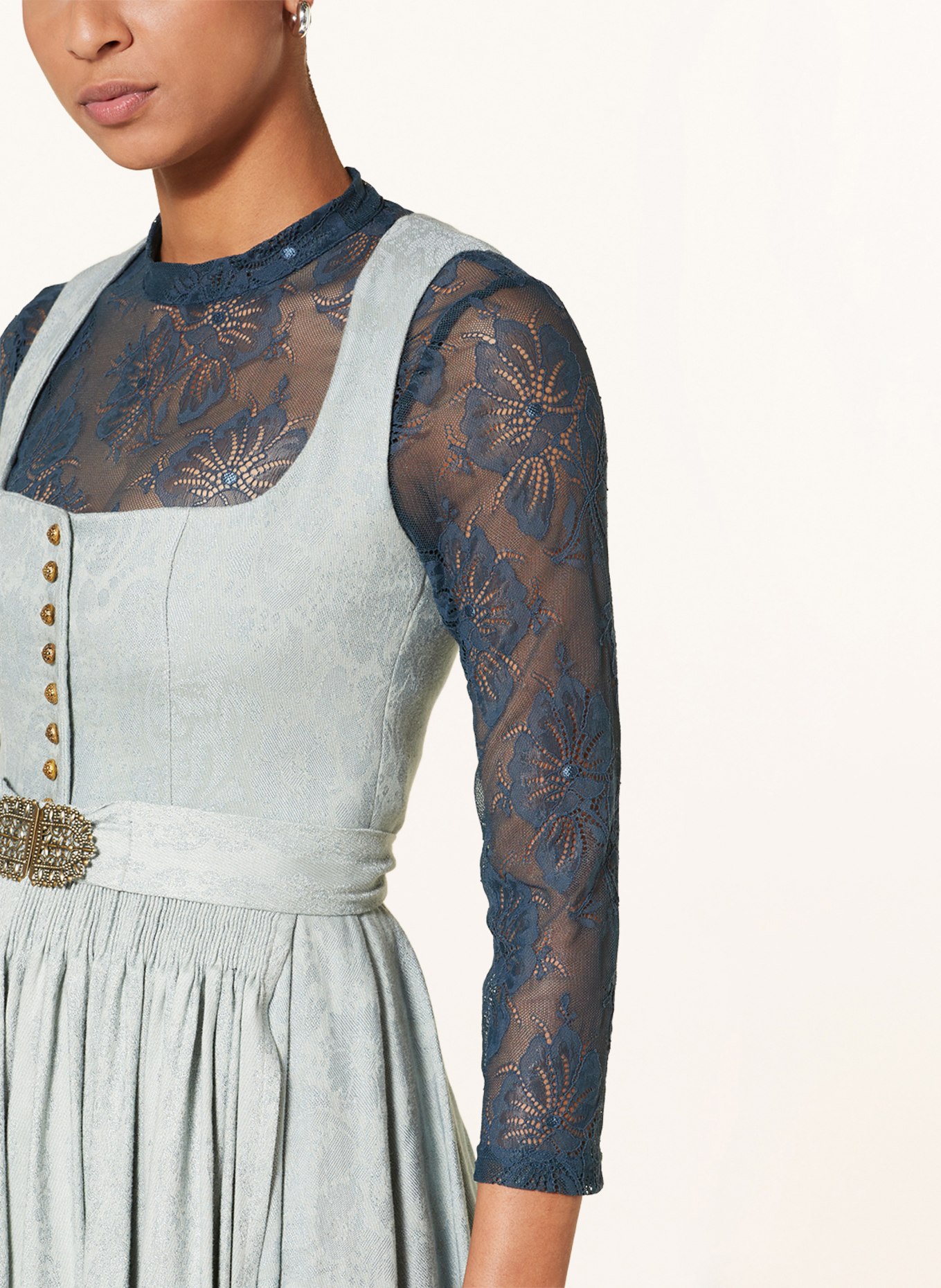 CocoVero Trachtenbluse EMILIA: DUNKELBLAU
