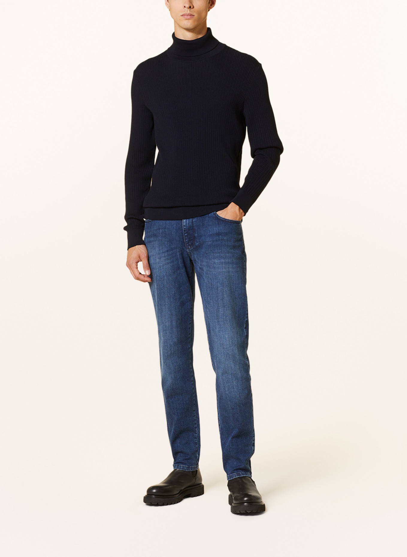 STRELLSON Turtleneck sweater VITO, Color: DARK BLUE (Image 2)
