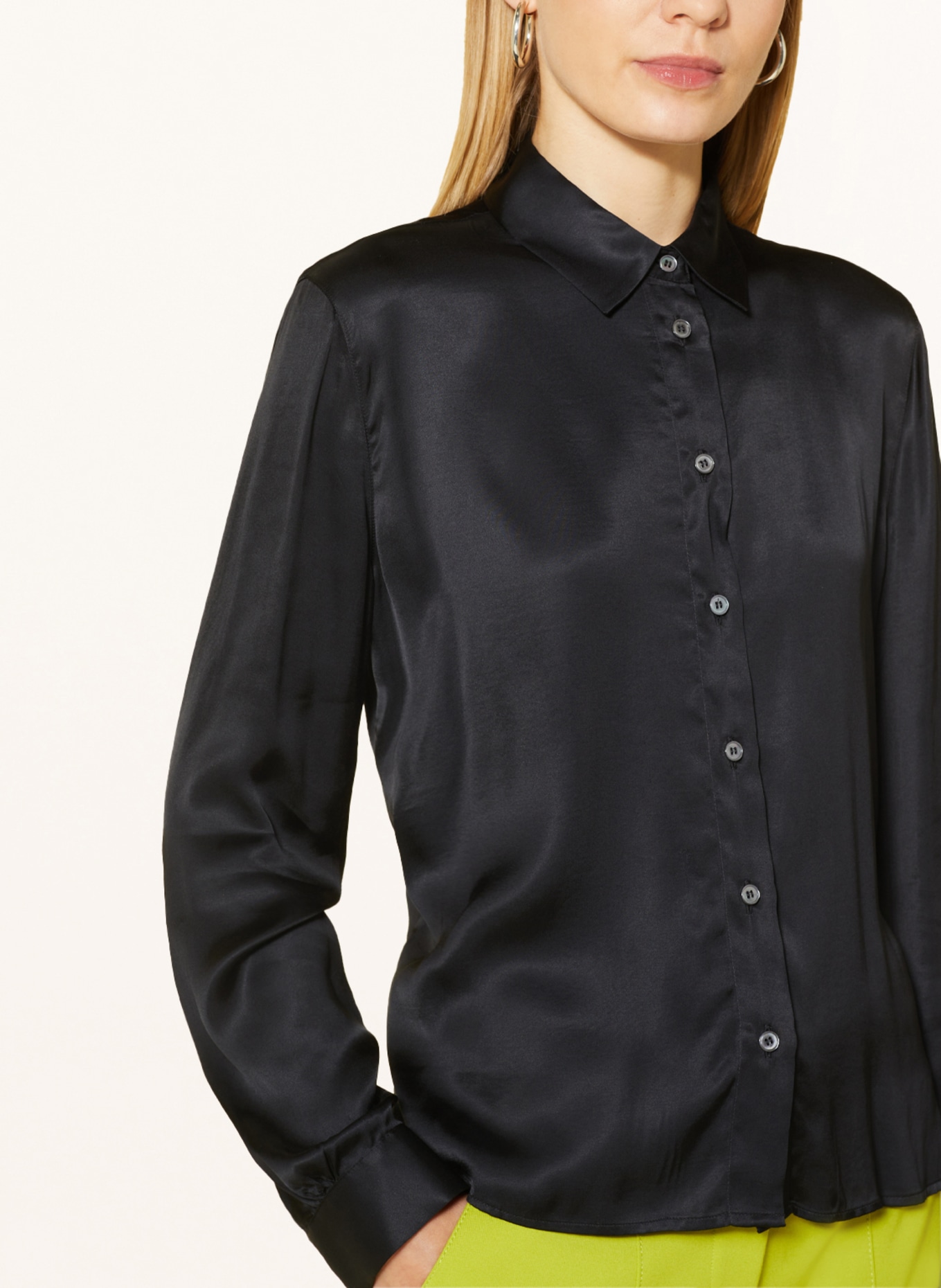 ROBERT FRIEDMAN Shirt blouse NICOL made of satin, Color: BLACK (Image 4)