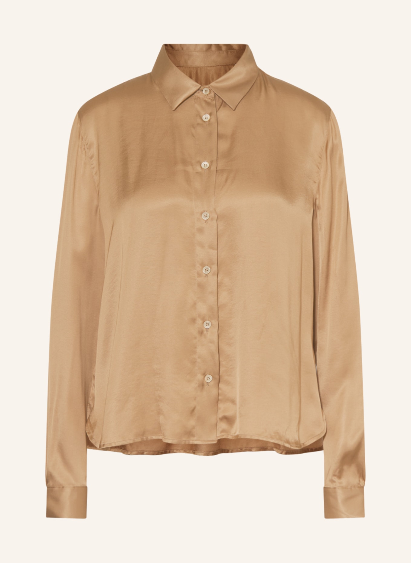 ROBERT FRIEDMAN Shirt blouse NICOL made of satin, Color: LIGHT BROWN (Image 1)