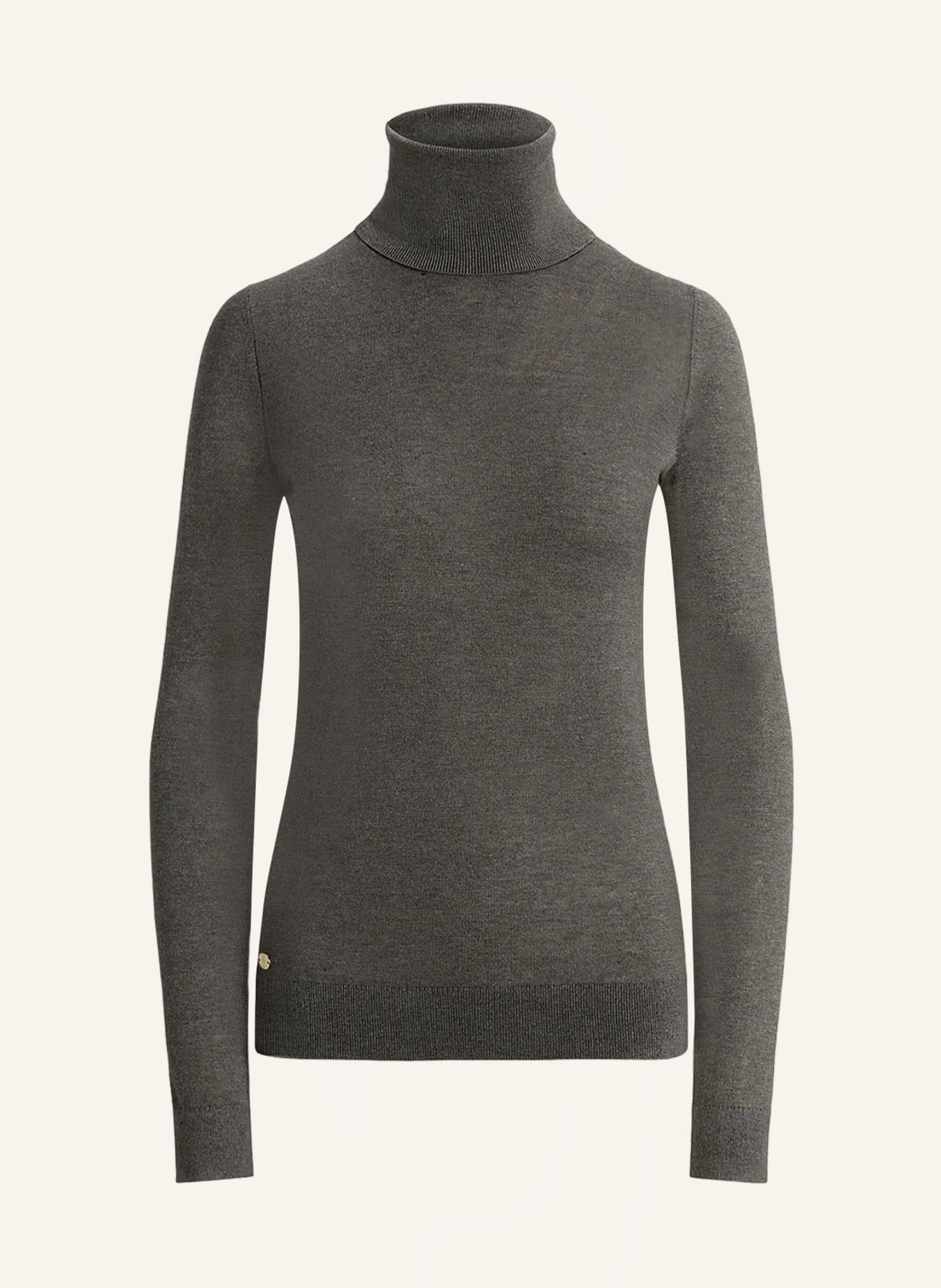 LAUREN RALPH LAUREN Turtleneck sweater with silk, Color: DARK GRAY (Image 1)
