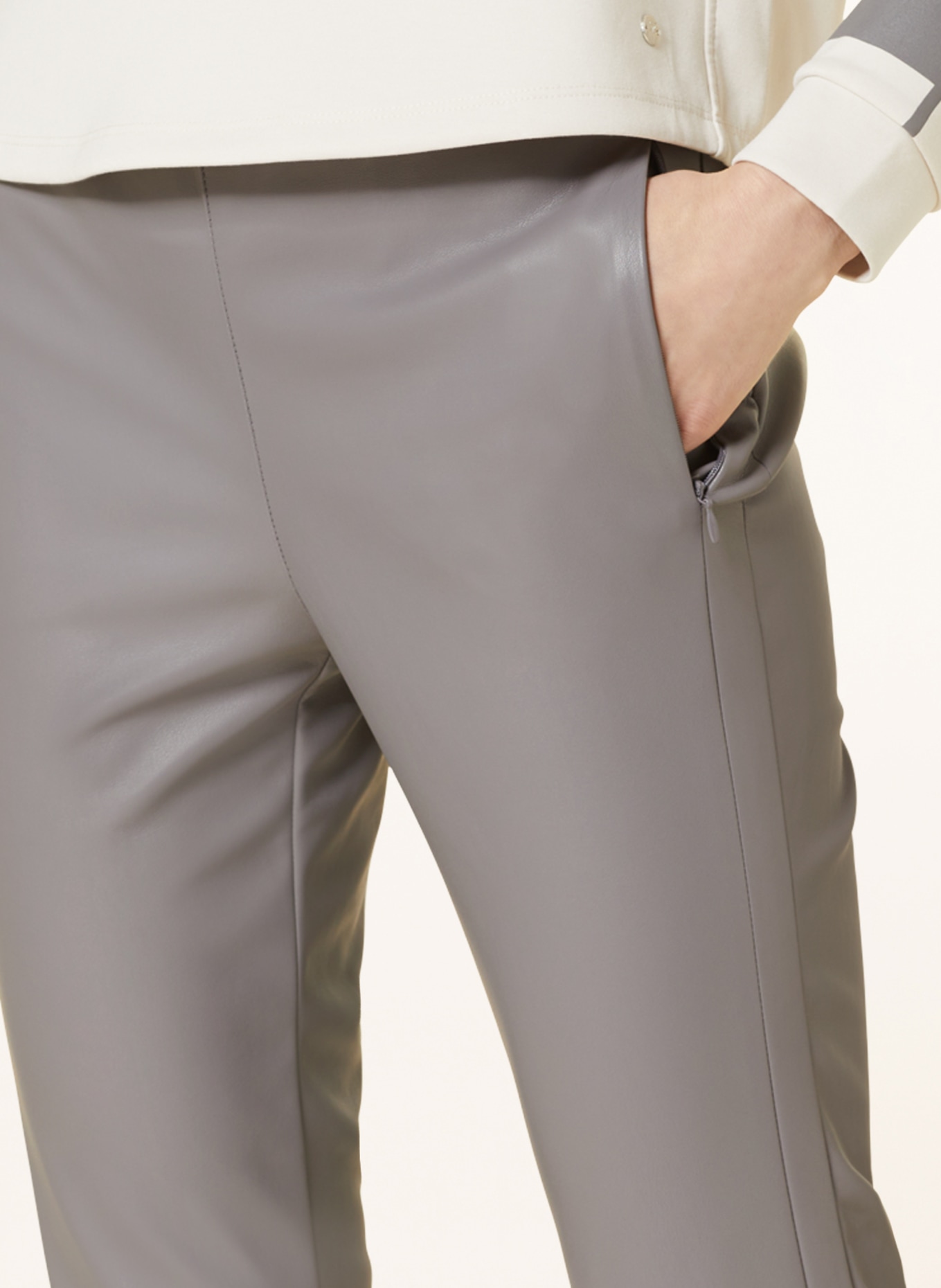 monari Pants in leather look, Color: GRAY (Image 5)