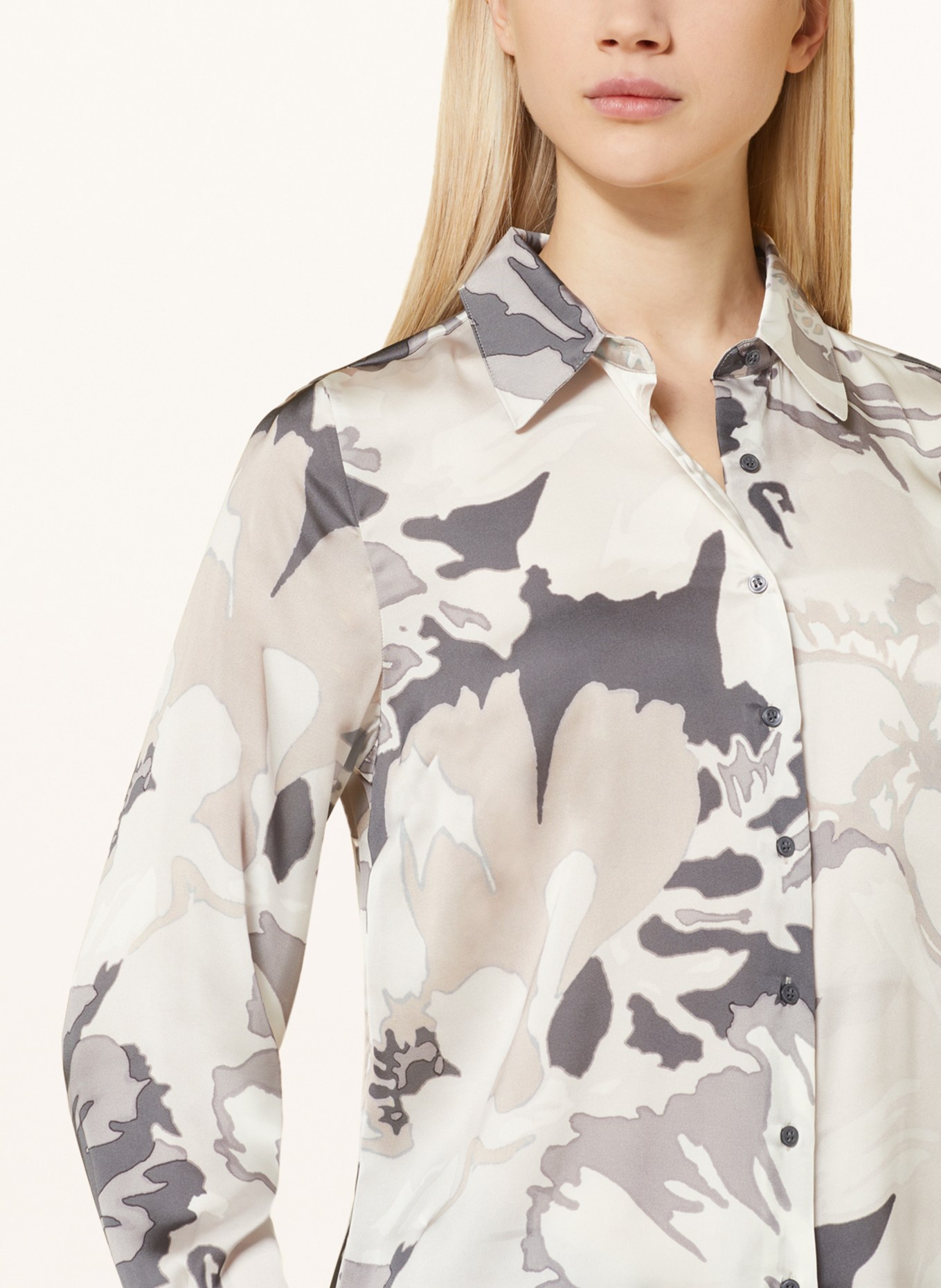 monari Shirt blouse, Color: DARK GRAY/ GRAY/ CREAM (Image 4)