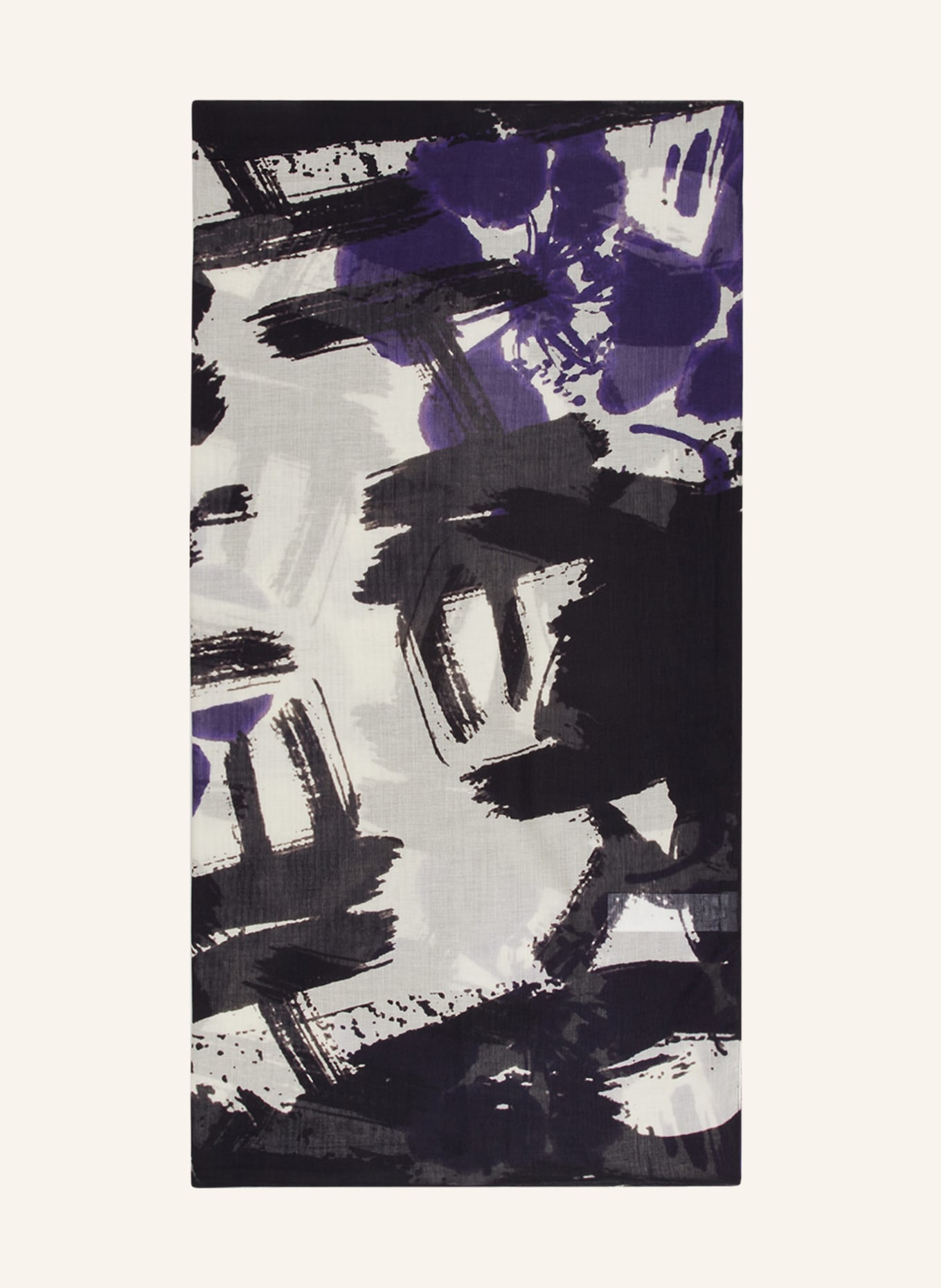 monari Scarf, Color: BLACK/ WHITE/ PURPLE (Image 1)