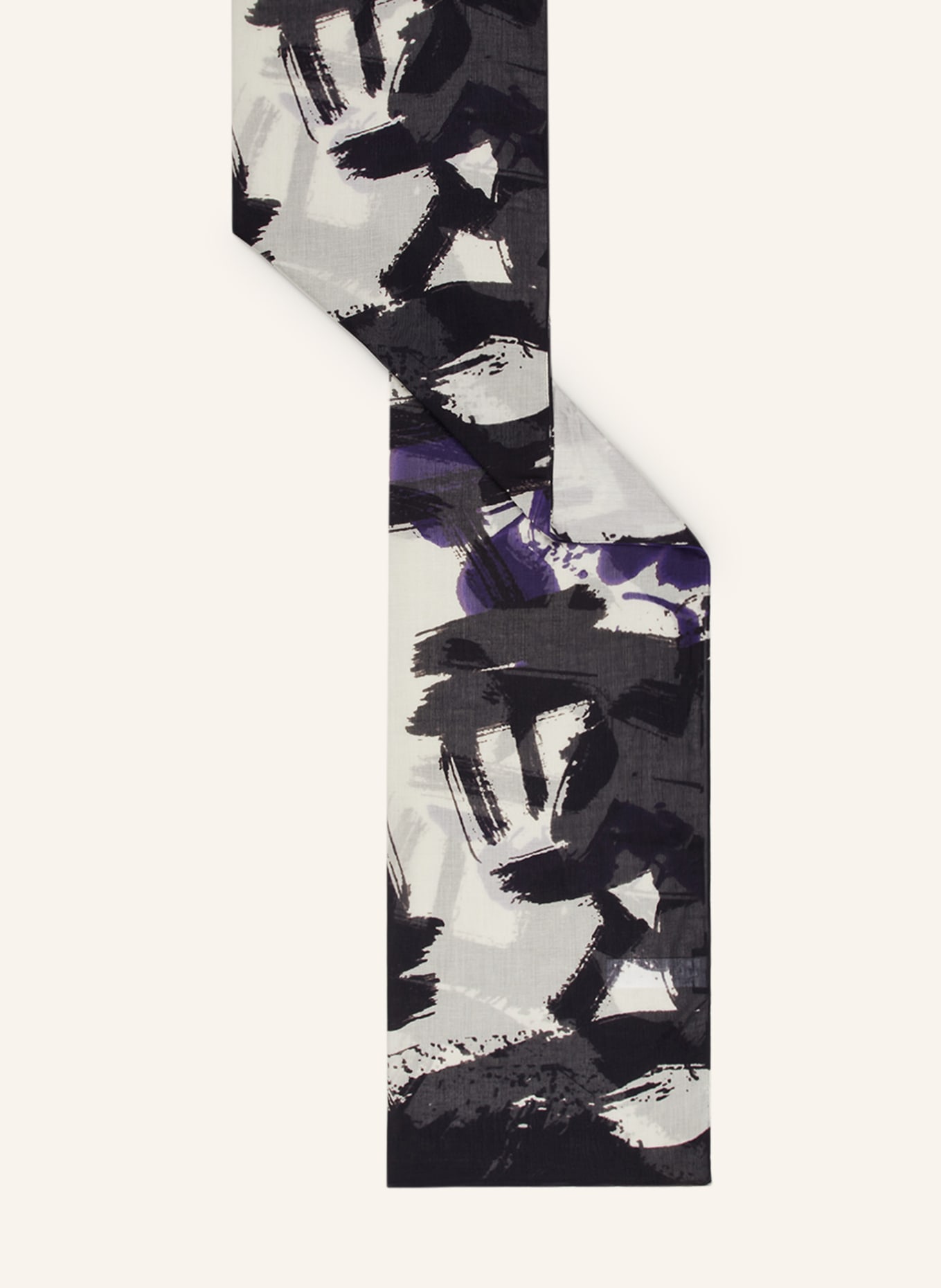 monari Scarf, Color: BLACK/ WHITE/ PURPLE (Image 2)