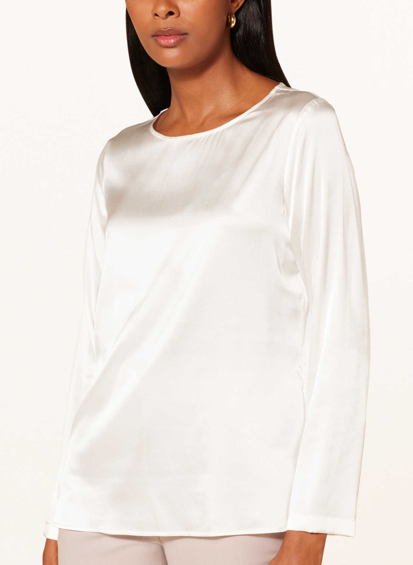 Sophie Shirt blouse MARU in silk, Color: WHITE (Image 4)
