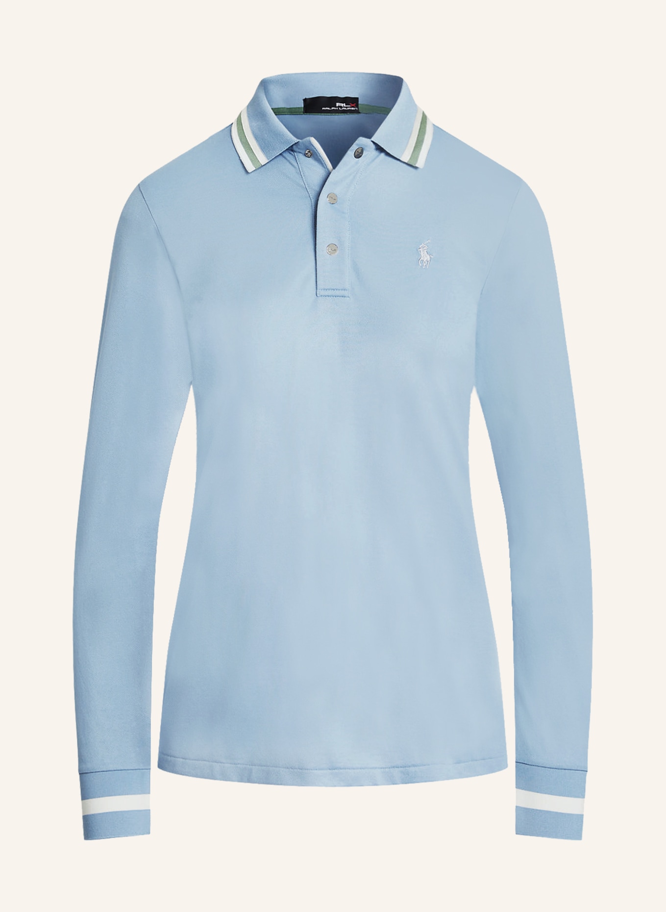 RLX RALPH LAUREN Piqué polo shirt, Color: BLUE GRAY (Image 1)
