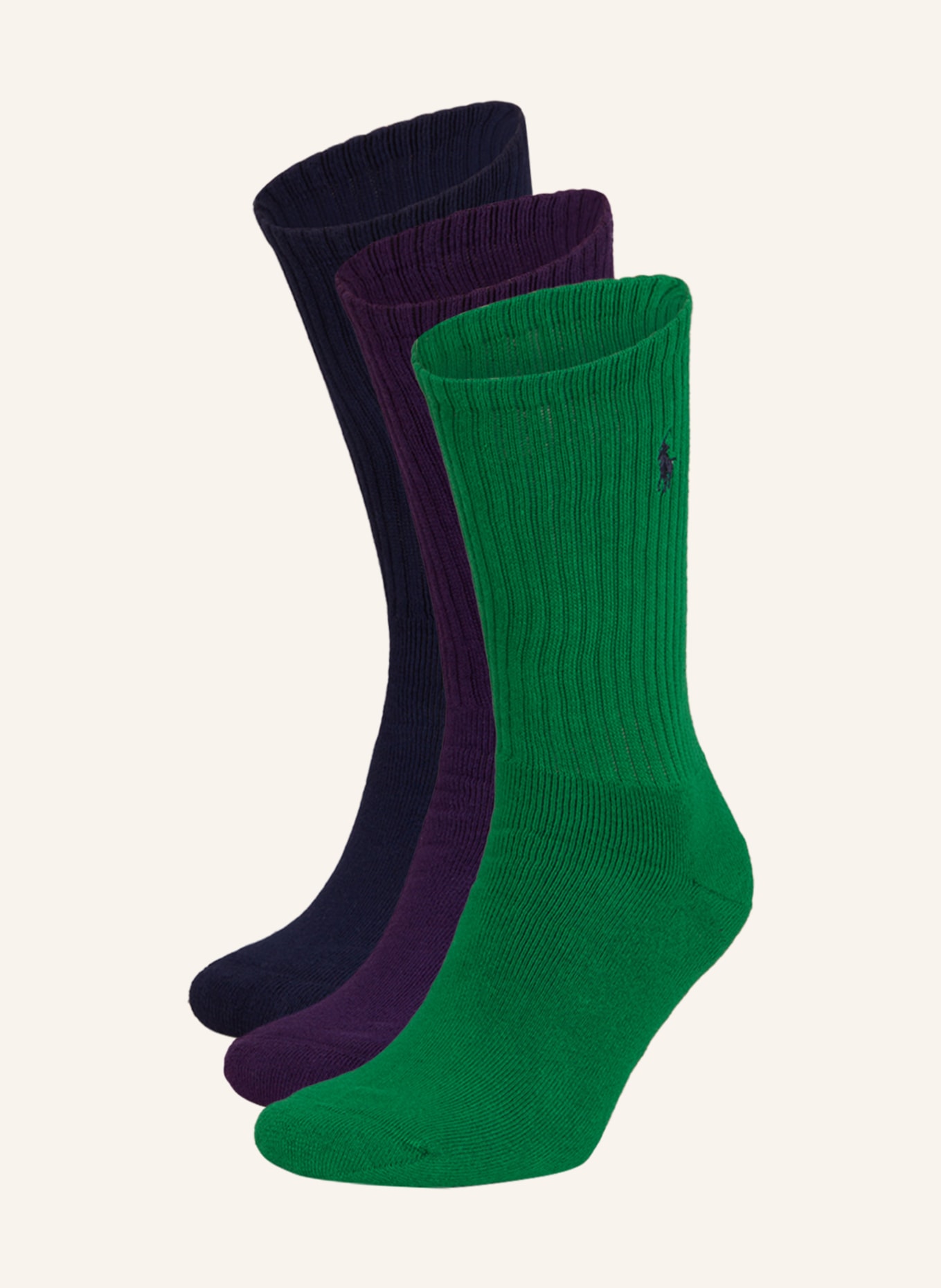 POLO RALPH LAUREN 3-pack socks, Color: 002 3PK PURPLE/GREEN/NAVY (Image 1)