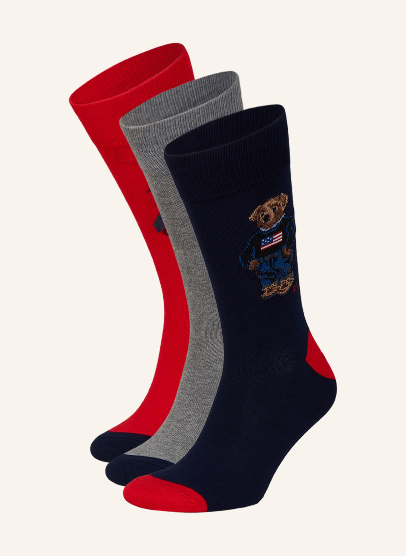 POLO RALPH LAUREN 3-pack socks with gift box, Color: 001 GB 3 BEARS (Image 1)