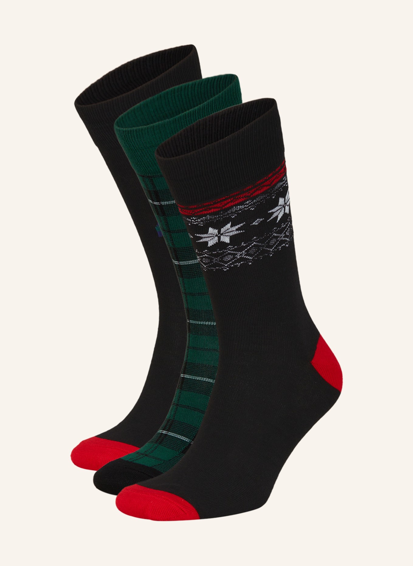 POLO RALPH LAUREN 3-pack socks with gift box, Color: 001 GB HOL BEAR/TARTAN/FAIRISLE (Image 1)