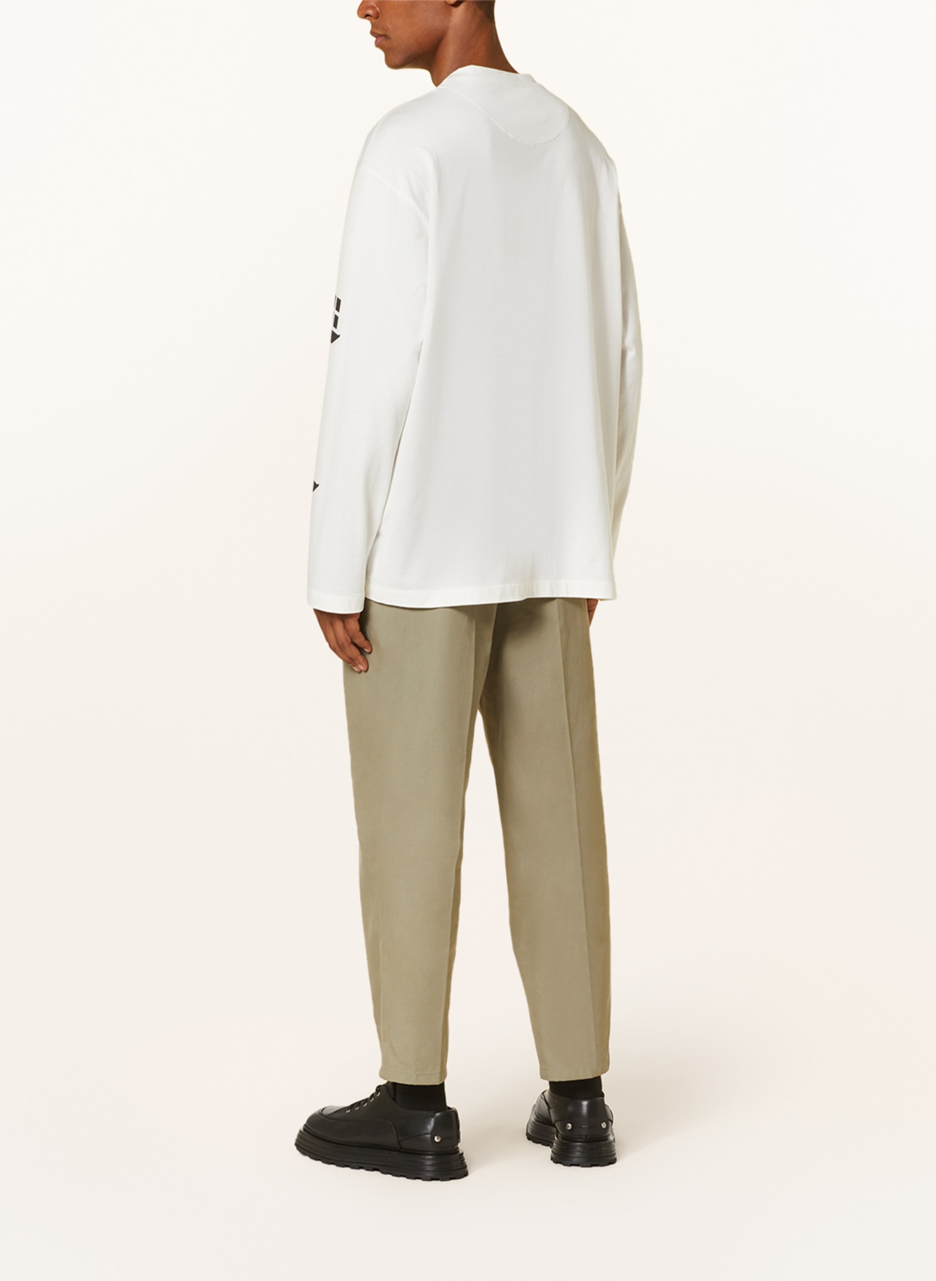 JIL SANDER Long sleeve shirt, Color: WHITE/ DARK GRAY (Image 3)