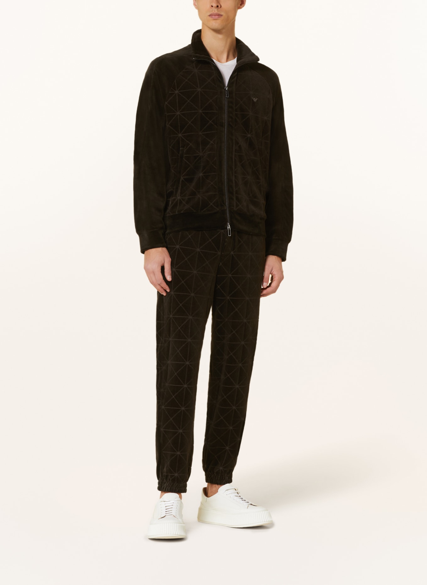 Armani velvet on sale tracksuit mens