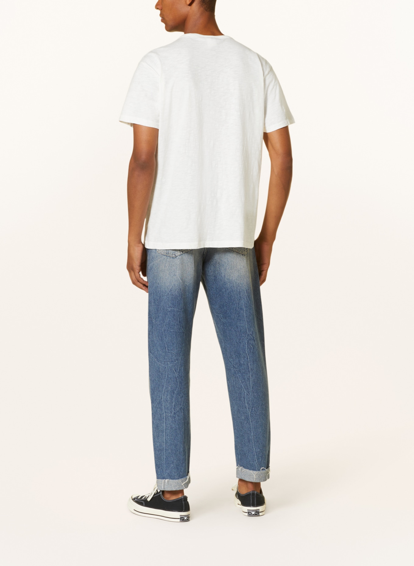 Nudie Jeans T-shirt ROFFE, Kolor: BIAŁY (Obrazek 3)