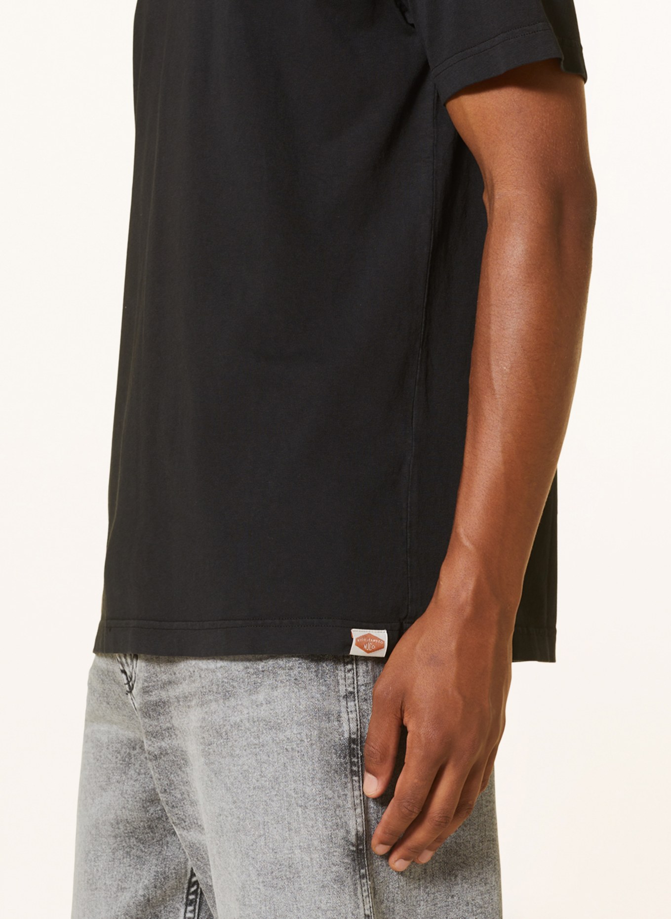 Nudie Jeans T-shirt UNO EVERYDAY, Color: BLACK (Image 4)