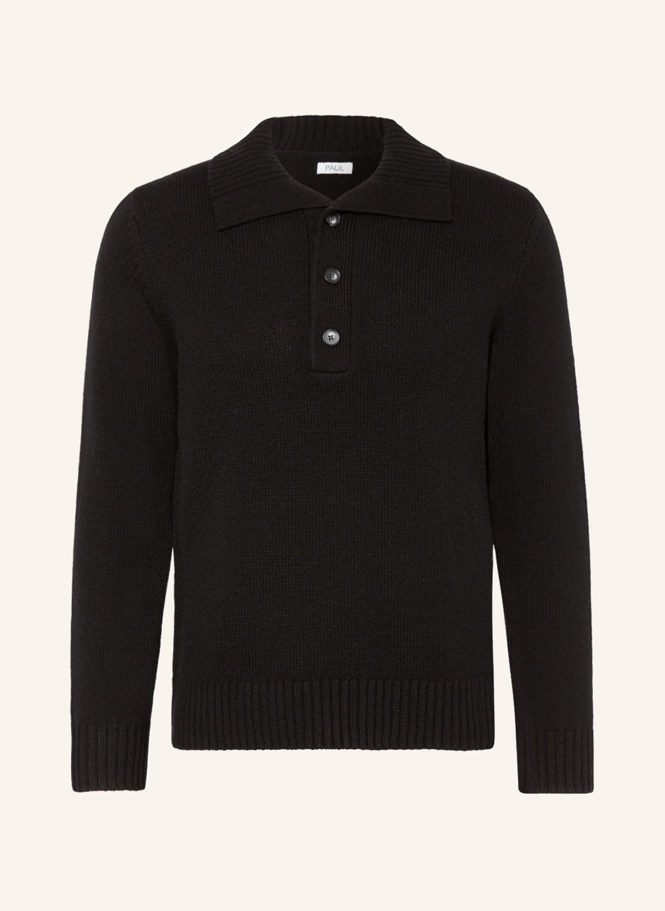PAUL Half-zip sweater, Color: BLACK (Image 1)