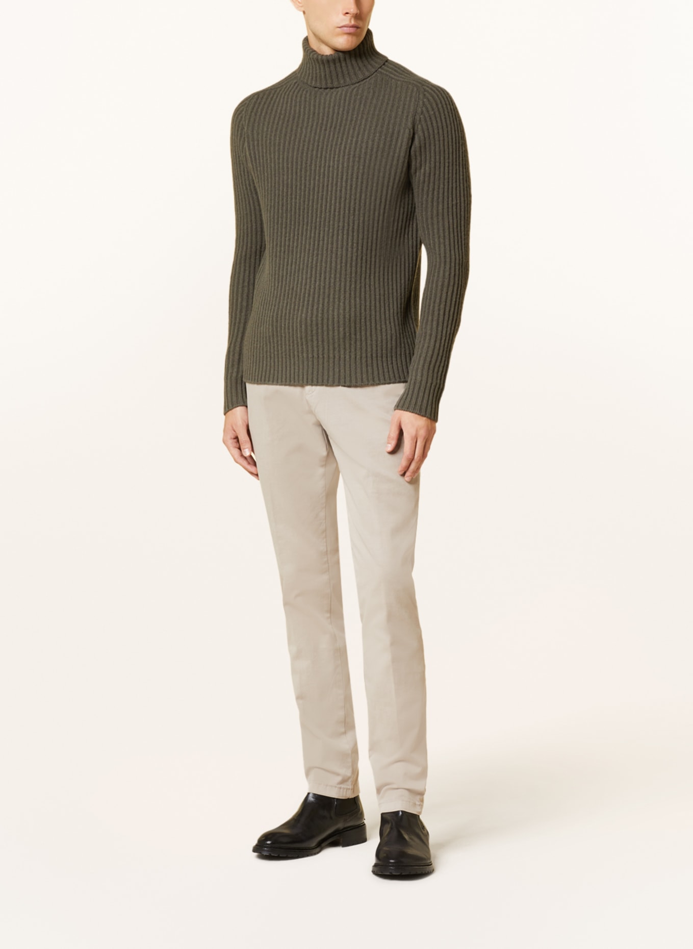 STROKESMAN'S Turtleneck sweater, Color: OLIVE (Image 2)