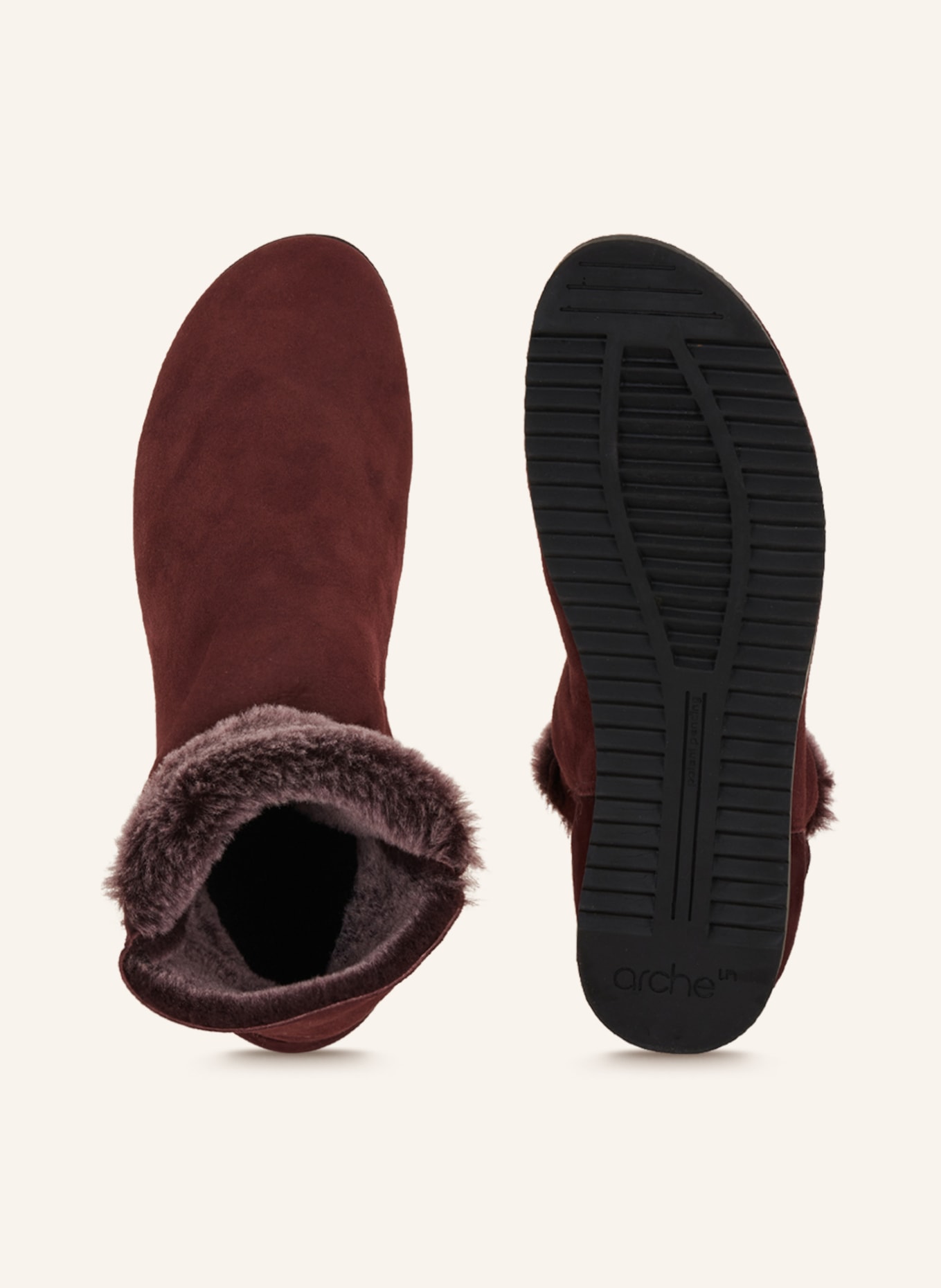arche Boots BAOSHA with real fur, Color: DARK RED (Image 5)