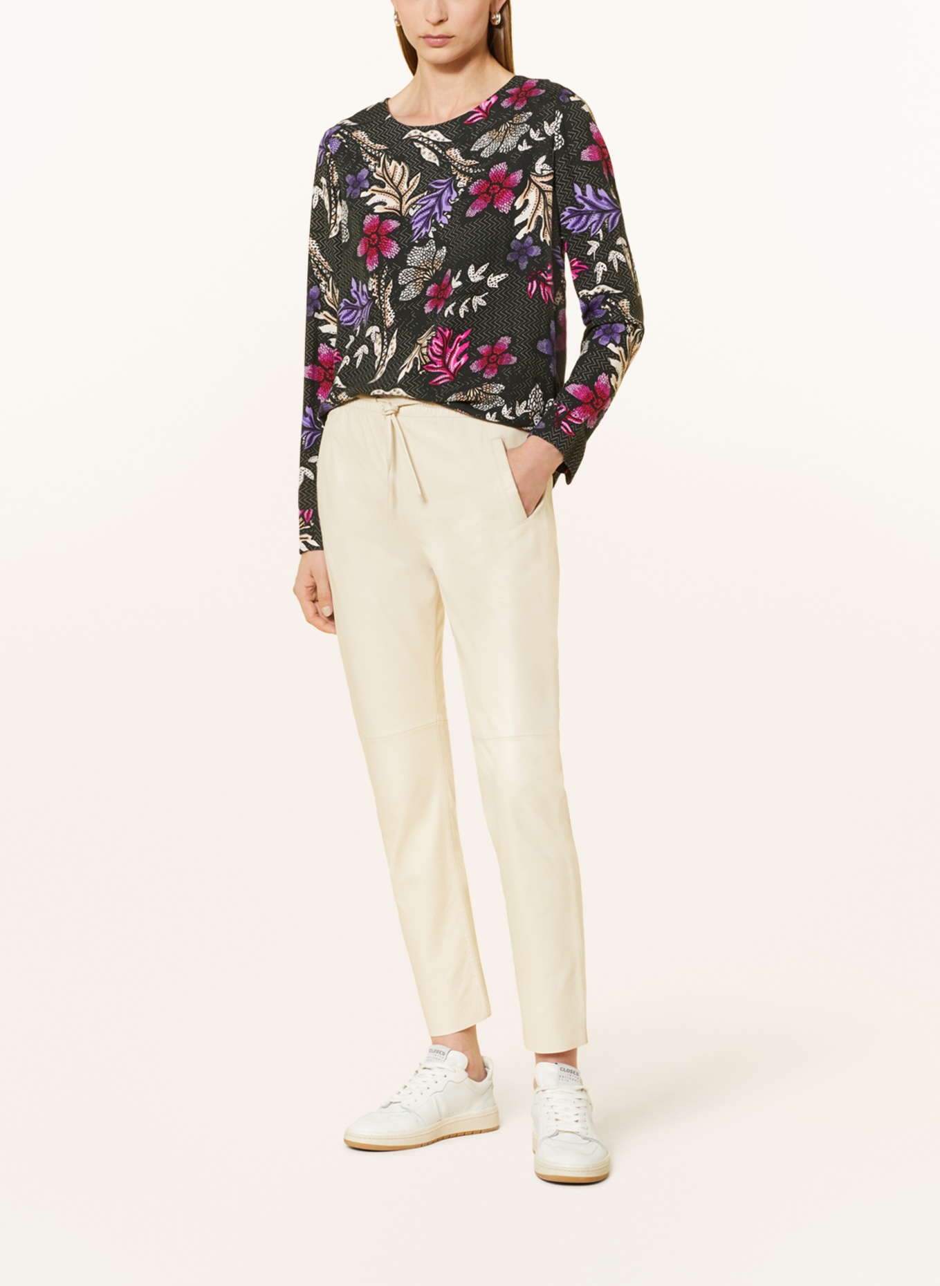 LIEBLINGSSTÜCK Shirt blouse ONELLAL, Color: BLACK/ WHITE/ PINK (Image 2)