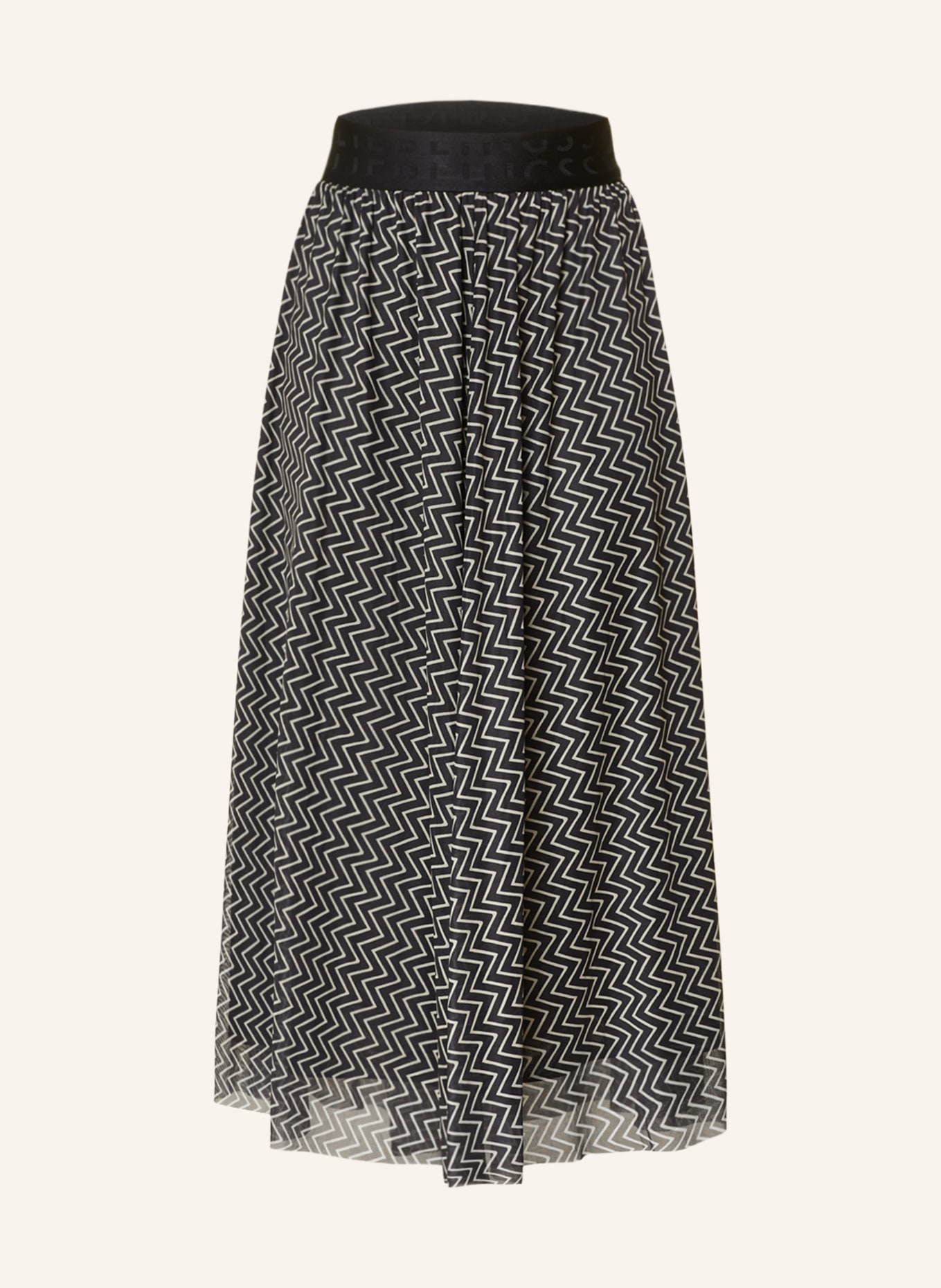 LIEBLINGSSTÜCK Mesh skirt FLORIAL, Color: BLACK/ CREAM (Image 1)