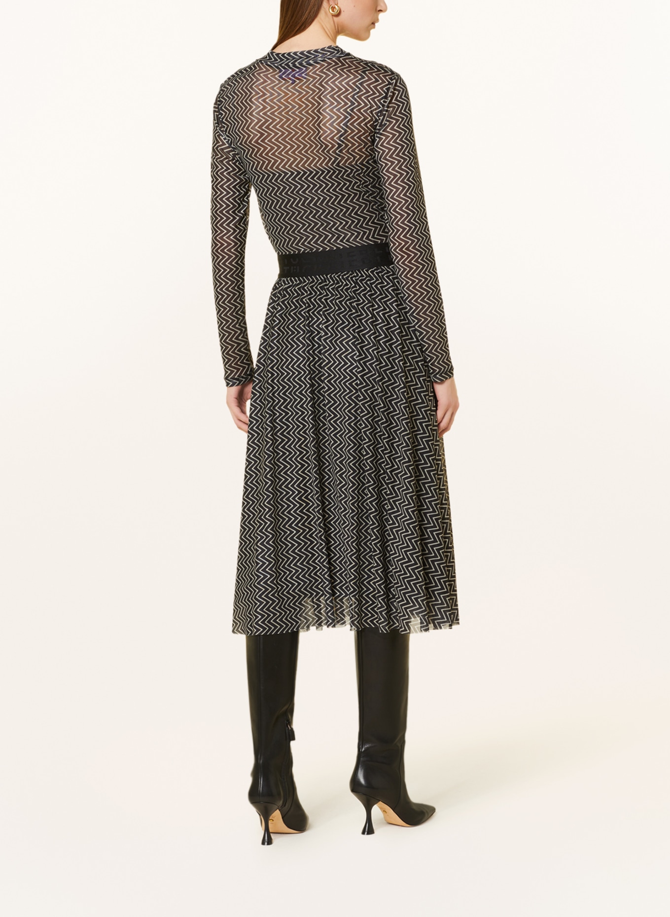 LIEBLINGSSTÜCK Mesh skirt FLORIAL, Color: BLACK/ CREAM (Image 3)
