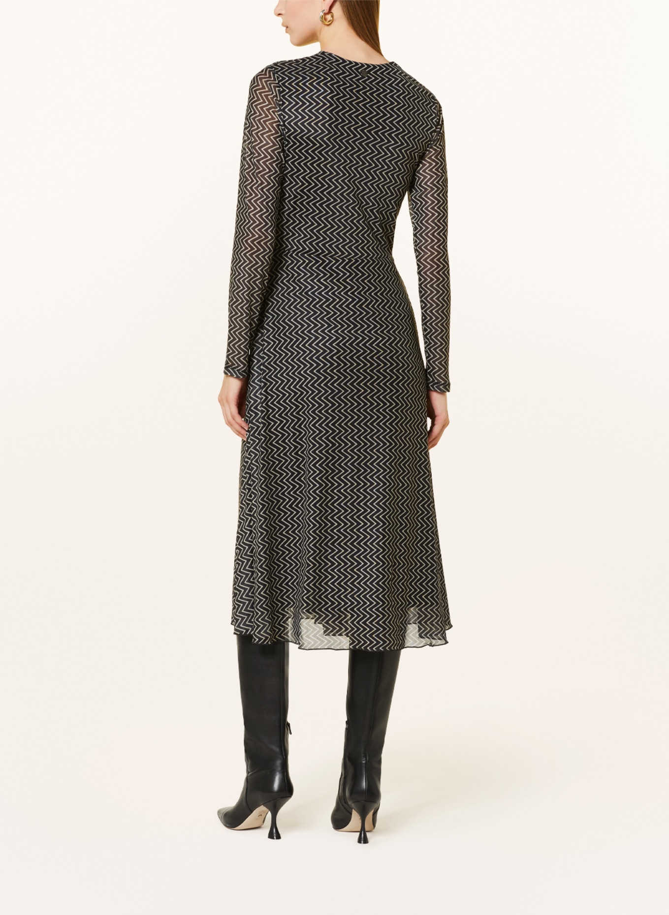 LIEBLINGSSTÜCK Mesh dress FIORELLAL, Color: BLACK/ CREAM (Image 3)
