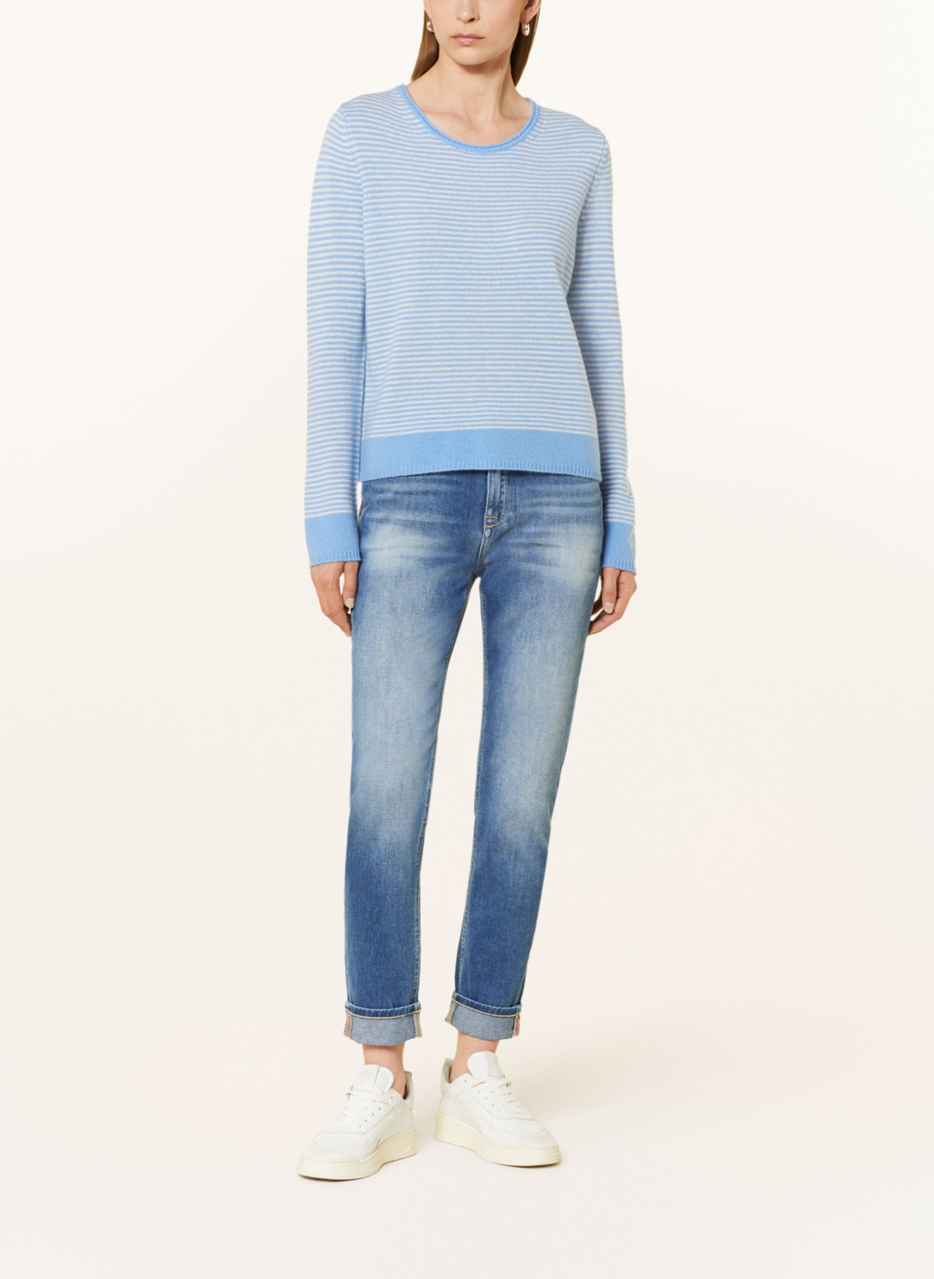 LIEBLINGSSTÜCK Sweater ALLYL, Color: LIGHT BLUE/ WHITE (Image 2)