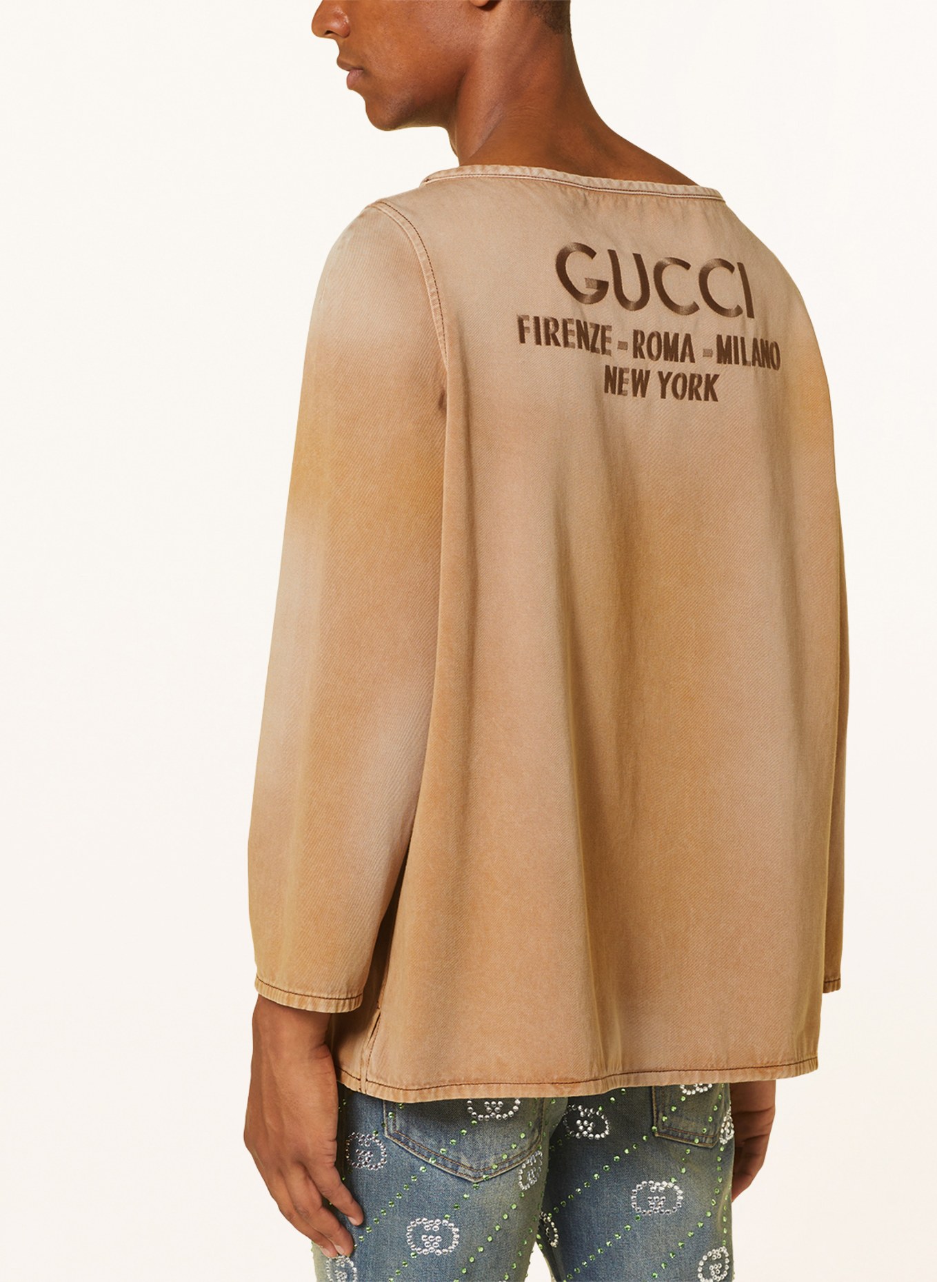 GUCCI Long sleeve shirt, Color: BEIGE (Image 4)