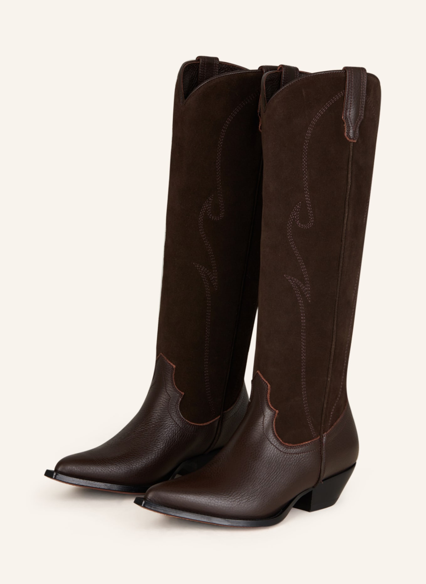 SONORA Cowboy boots RANCHO, Color: DARK BROWN (Image 1)