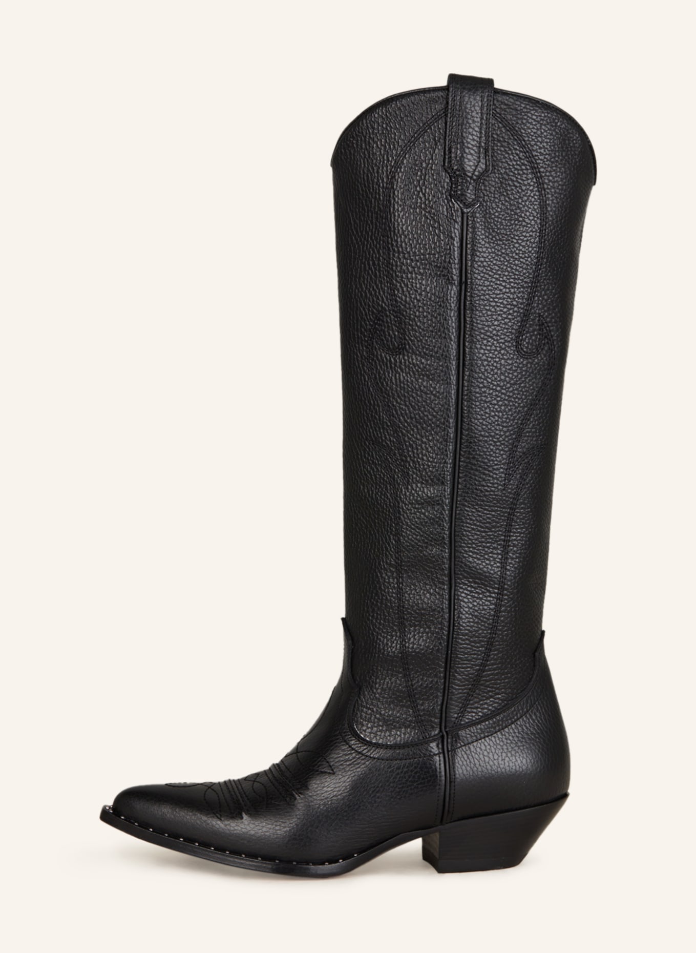SONORA Cowboy Boots RANCHO with rivets, Color: BLACK (Image 4)