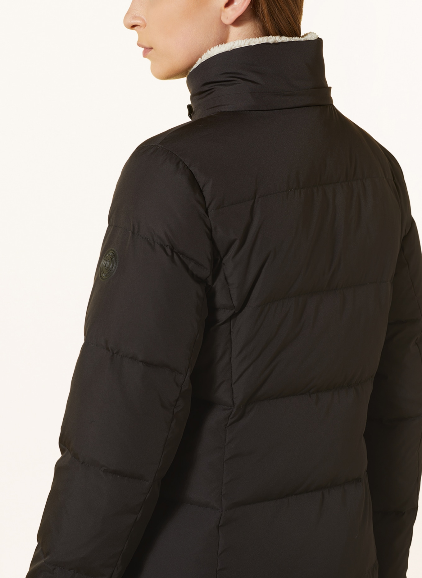 LAUREN RALPH LAUREN Quilted coat with faux fur, Color: BLACK (Image 6)