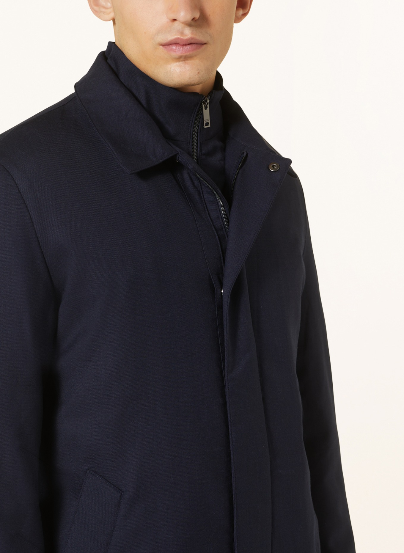 HACKETT LONDON Mantel mit abnehmbarer Blende, Farbe: DUNKELBLAU (Bild 4)