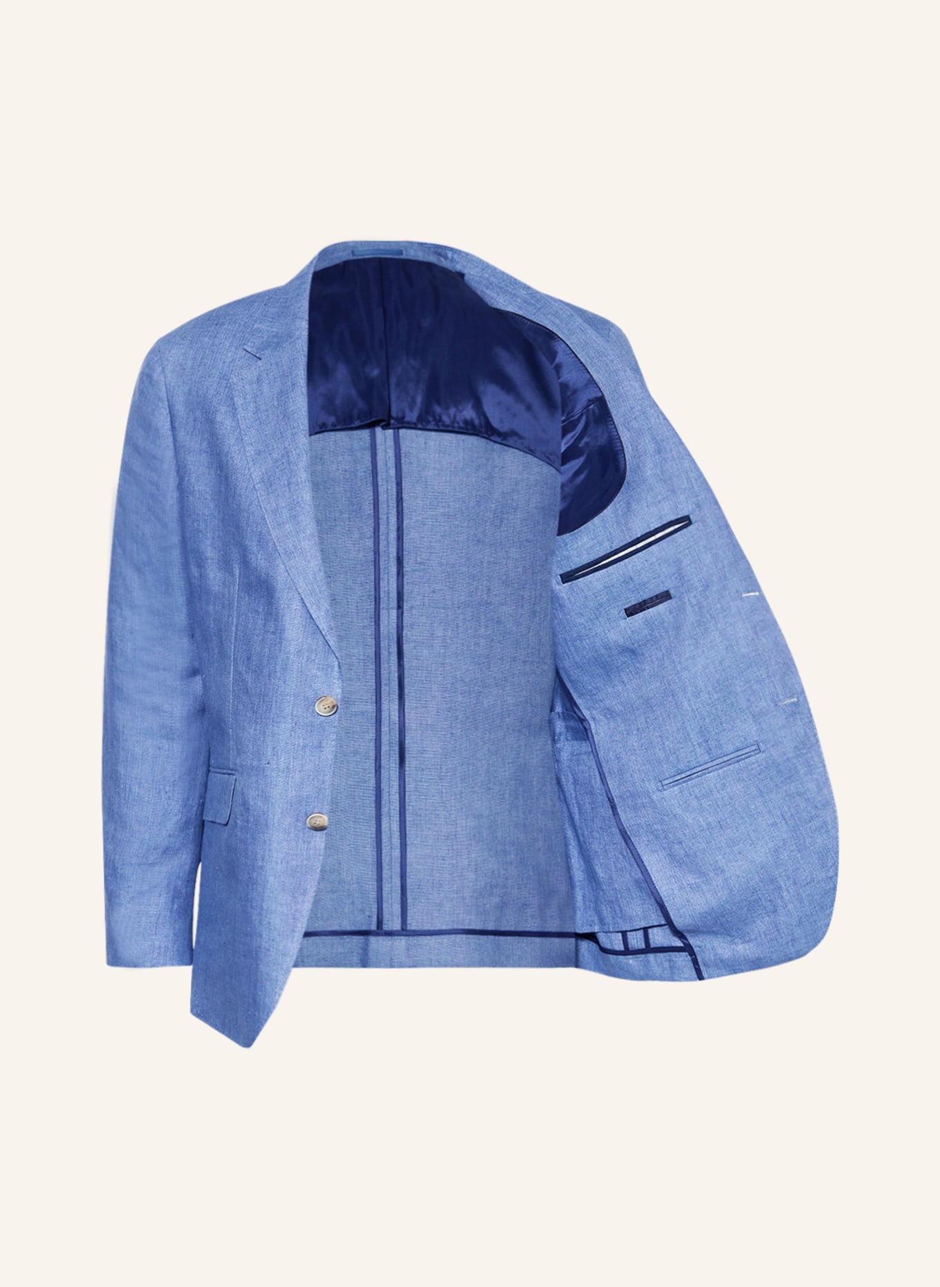 HACKETT LONDON Linen blazer slim fit, Color: BLUE GRAY (Image 4)
