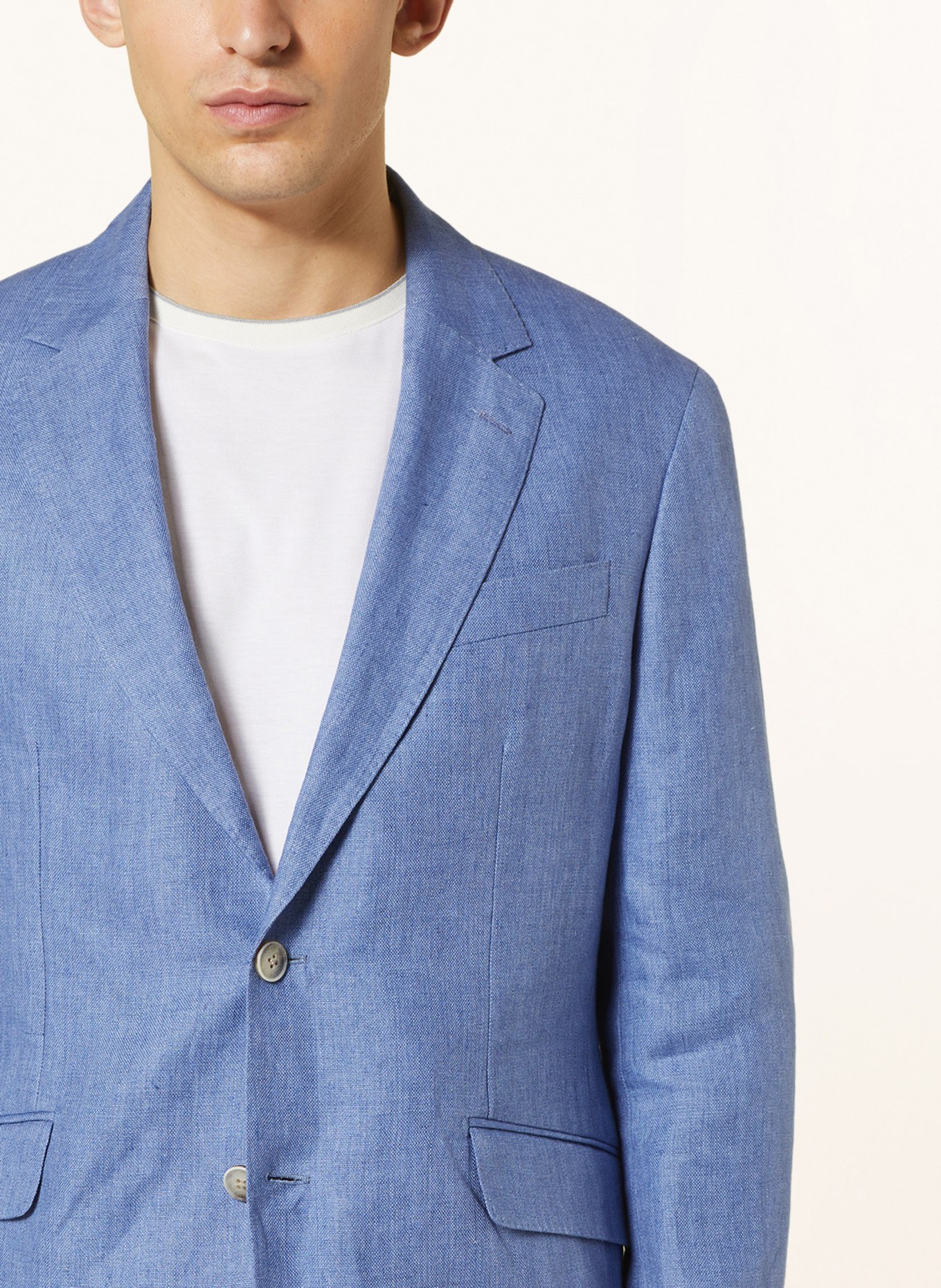 HACKETT LONDON Linen blazer slim fit, Color: BLUE GRAY (Image 5)