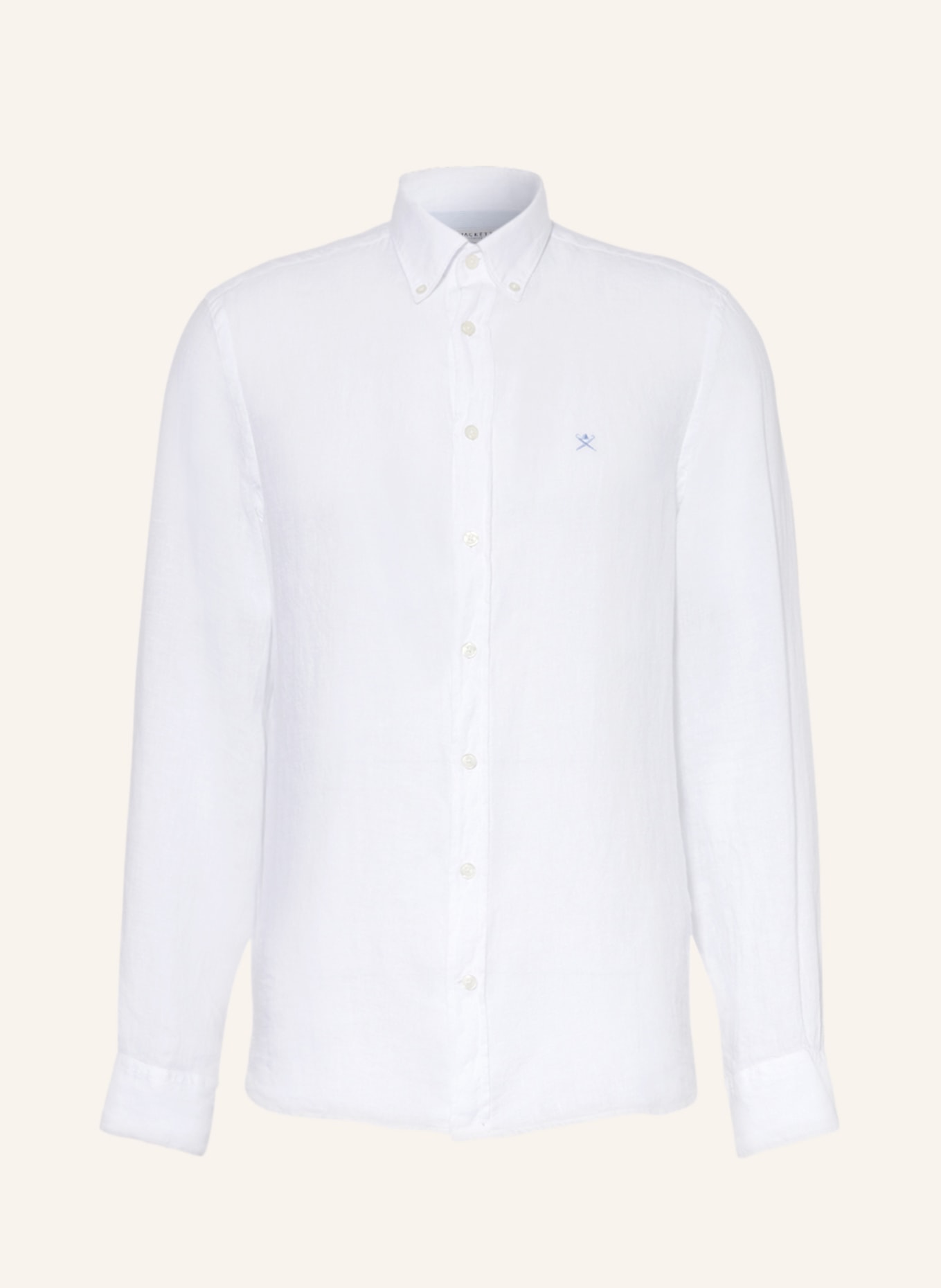 HACKETT LONDON Linen shirt slim fit, Color: WHITE (Image 1)
